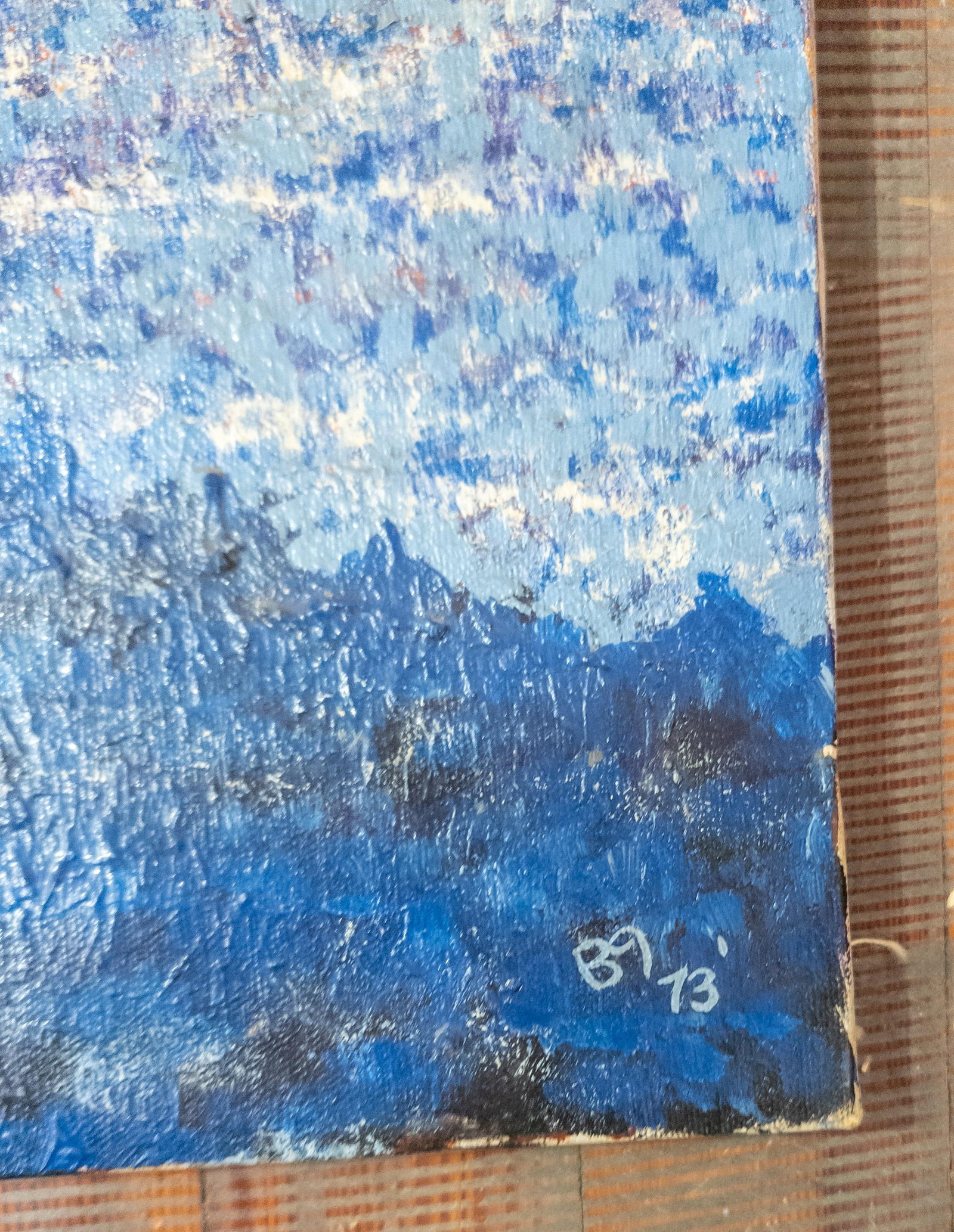 Mid-Century Modern Abstract Surrealist Landscape Painting, Signed - 6