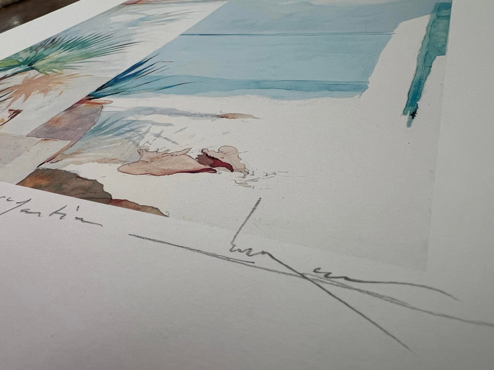 Antoine Chapon Signed Giclee "Shadows in Grand Case" - Caribbean Coastal Watercolor - 3