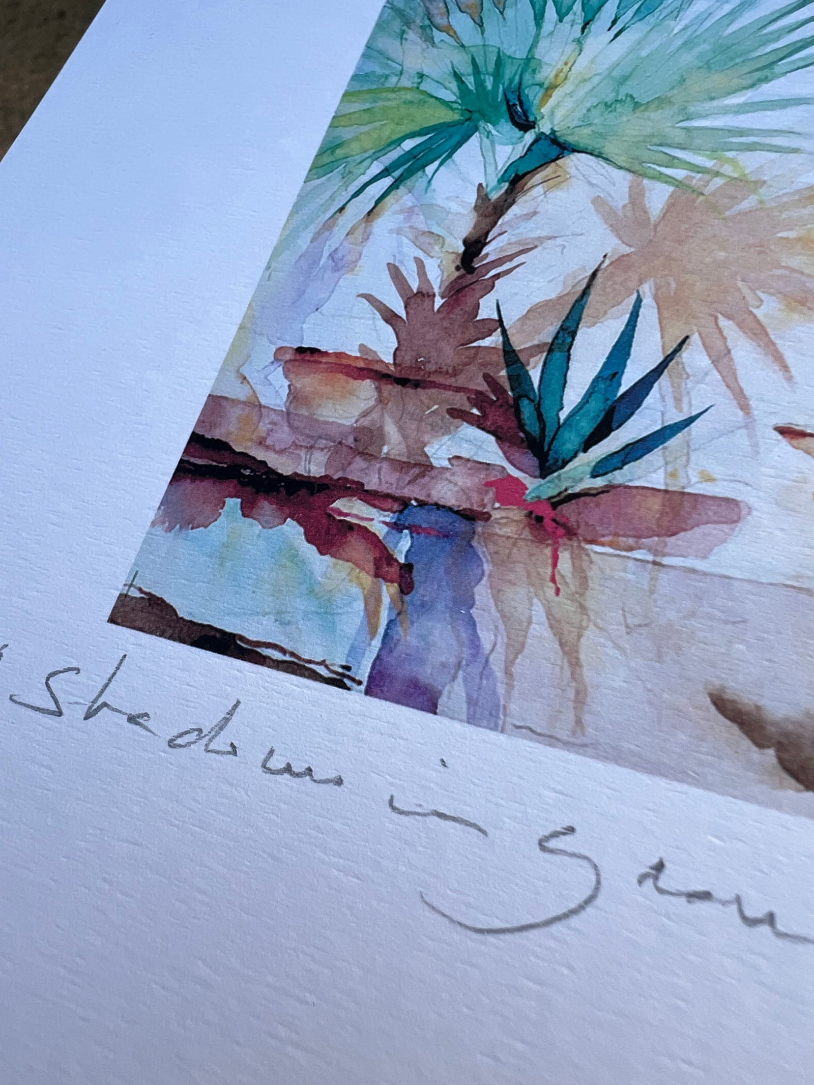 Antoine Chapon Signed Giclee "Shadows in Grand Case" - Caribbean Coastal Watercolor - 5