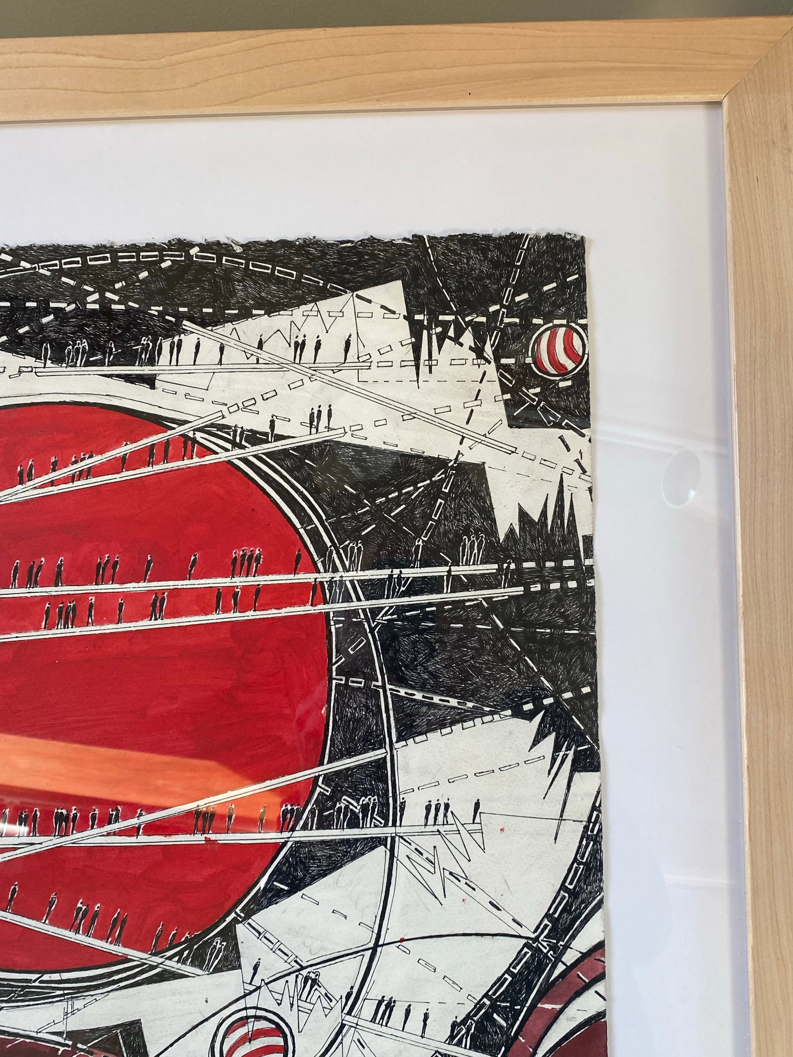 Signed Mixed Media Drawing by Ruth Esserman (1936-2022) "Above" - 3