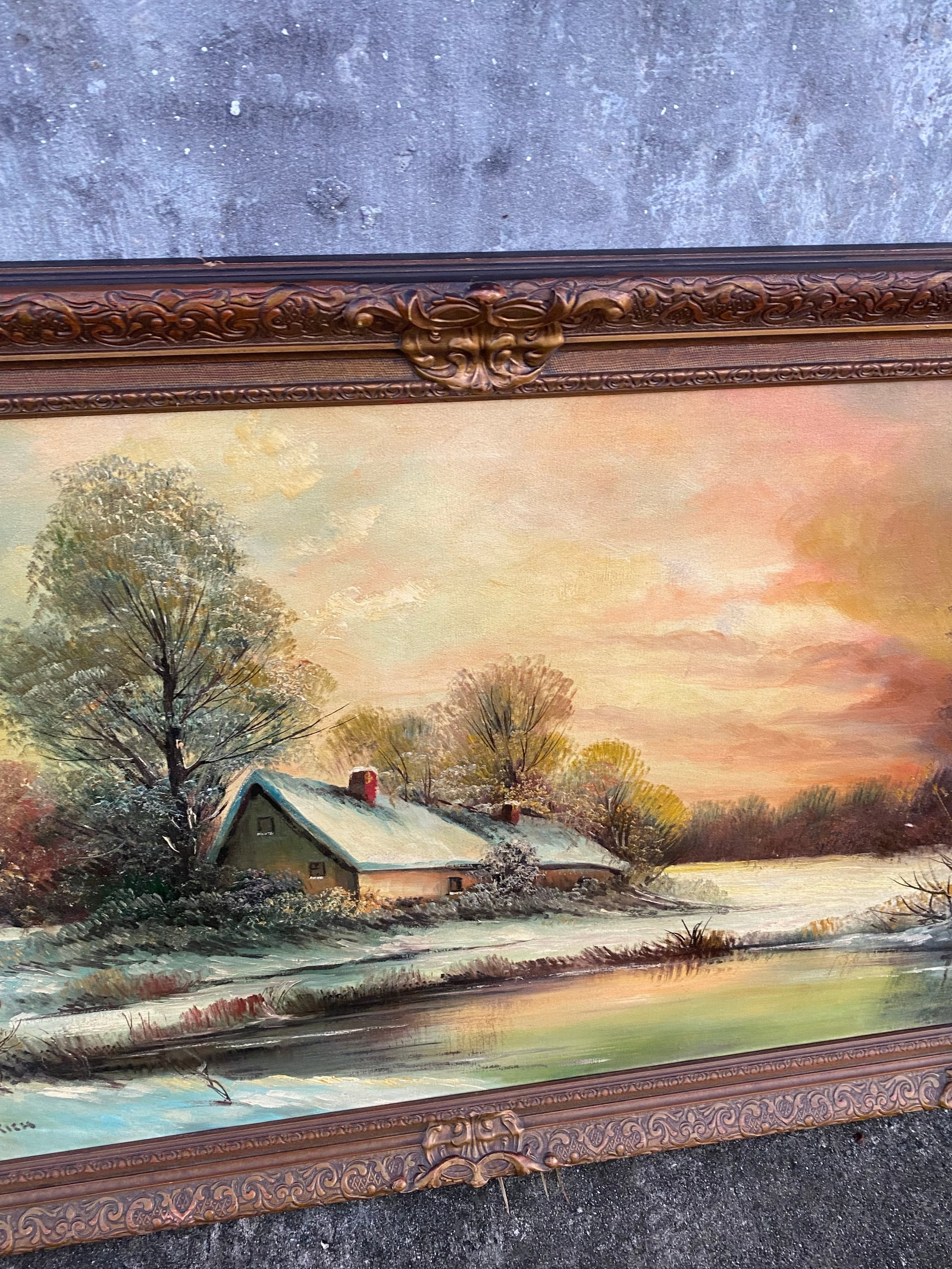 1900s American Artist Charles-Louis Van Richmond (1888-1969), Who Signed His Work "Vanrich" Winter S - 2