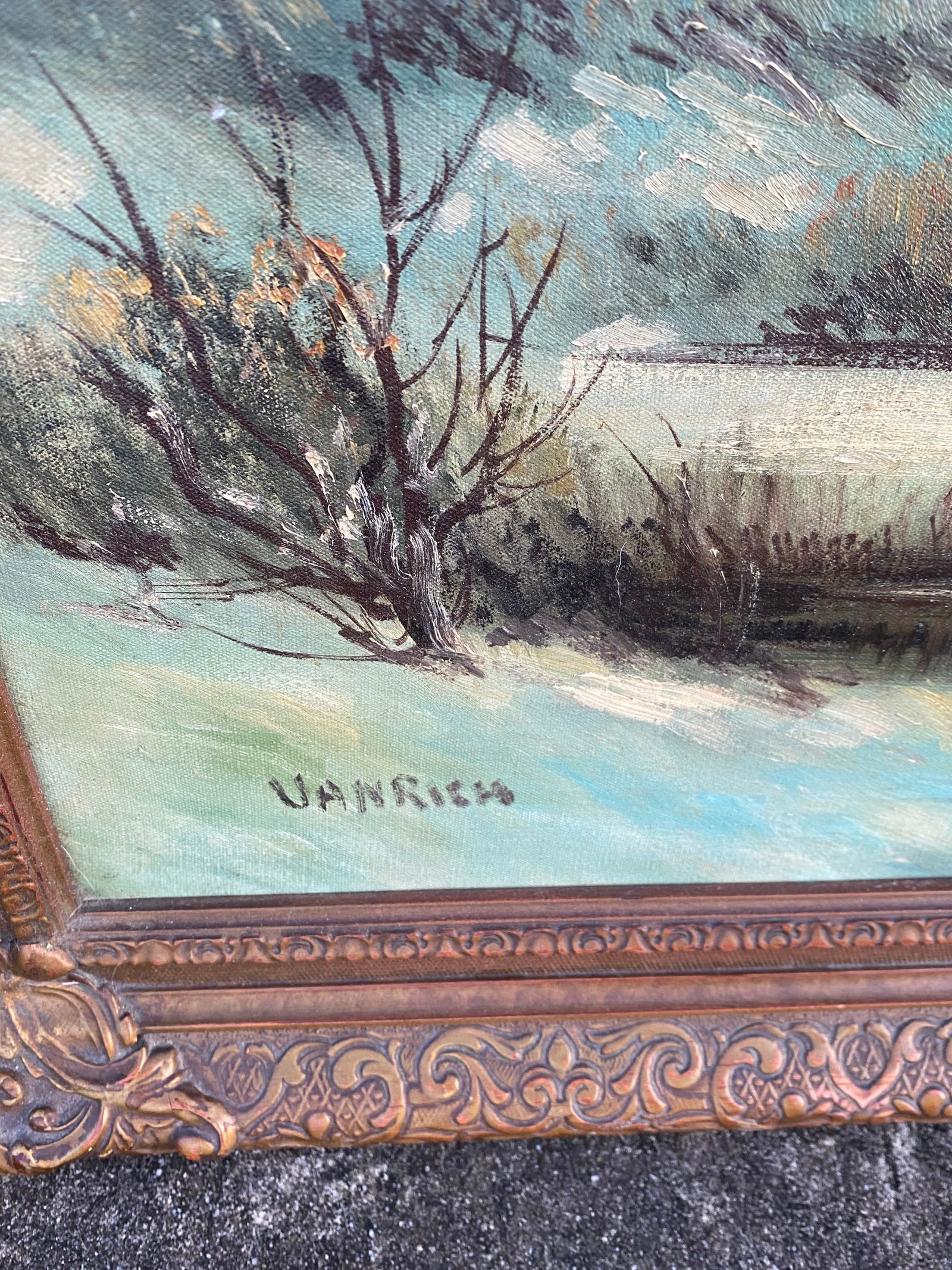 1900s American Artist Charles-Louis Van Richmond (1888-1969), Who Signed His Work "Vanrich" Winter S - 6