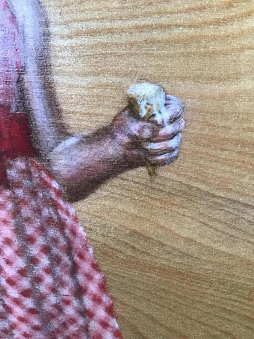 Painting on Board of Girl Dropping Ice Cream - 8