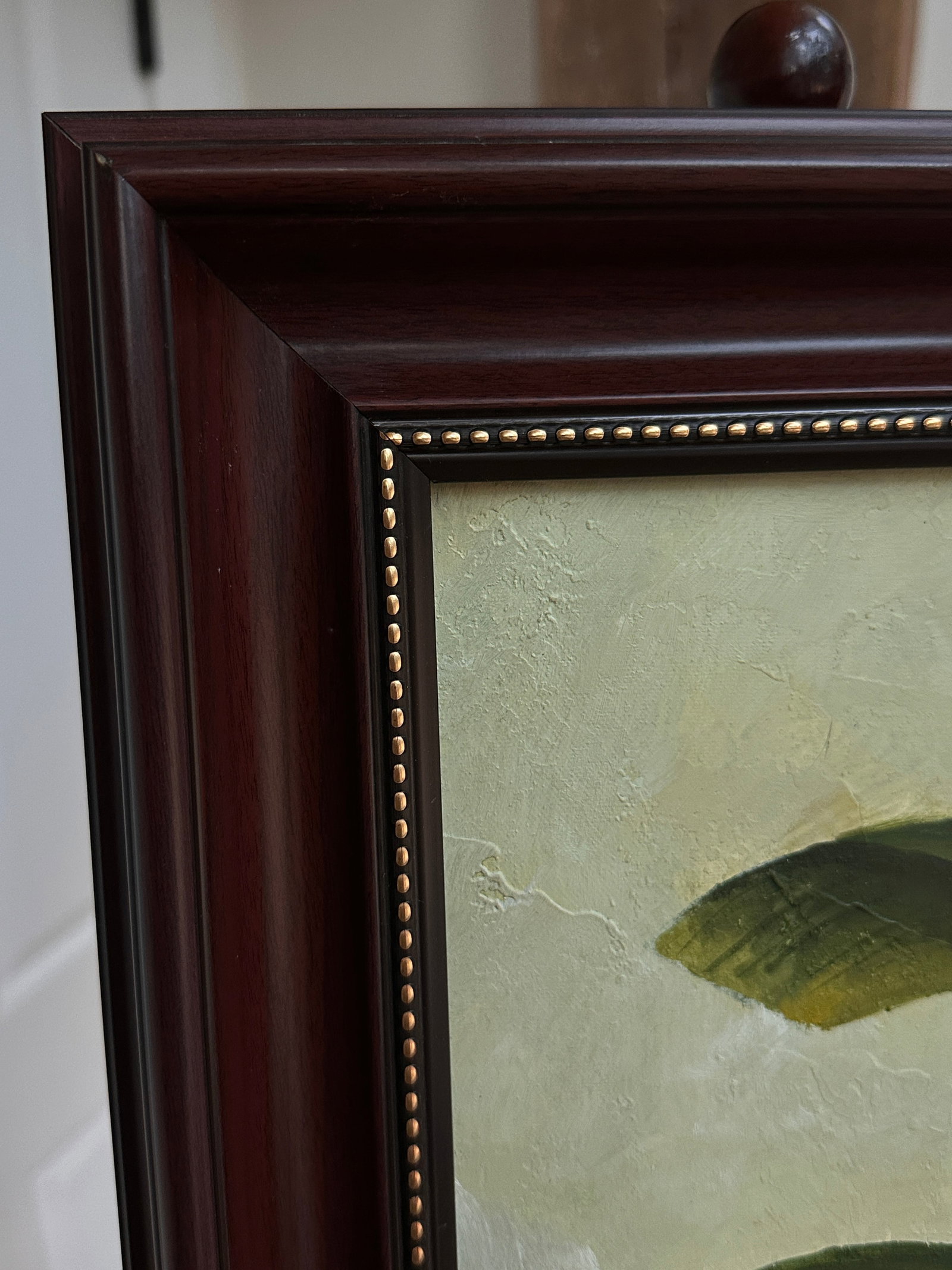 1990s Original Oil Painting on Canvas, Tropical Theme Framed - 3