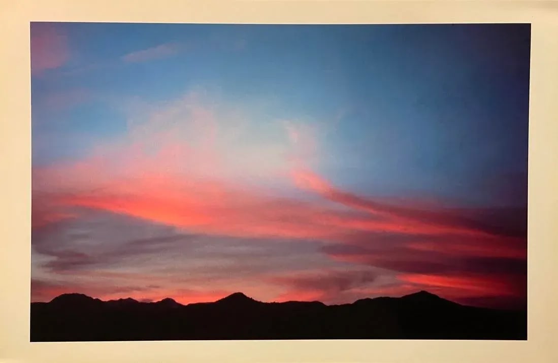 Mountain Range Silhouette at Sunset Contemporary Landscape Color Photograph From the Estate of Gle - 2
