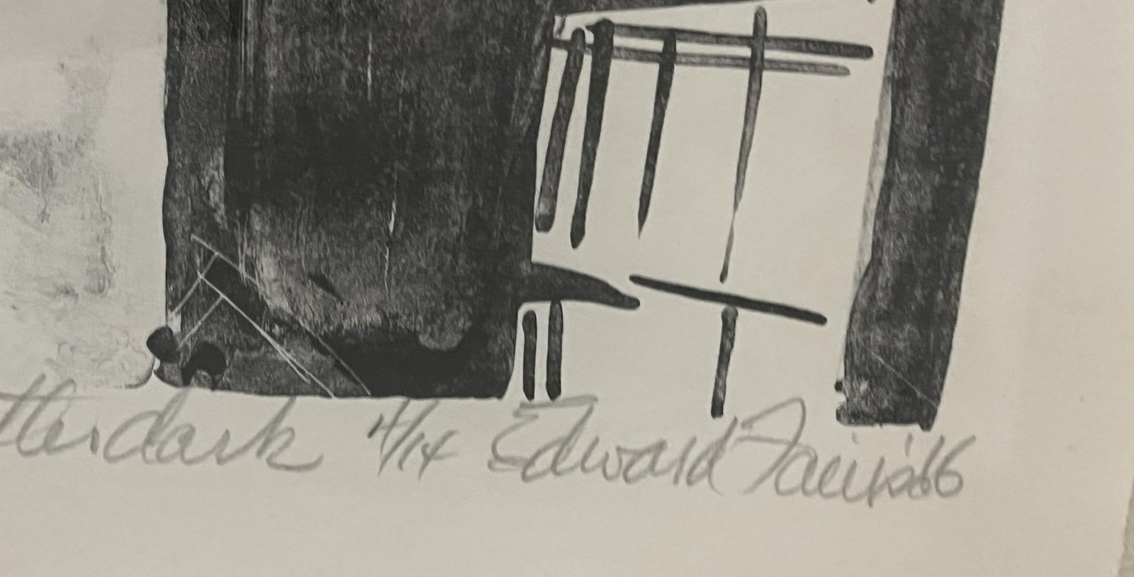 Ted Faiers Woodcut Print Dated 1966 - 3