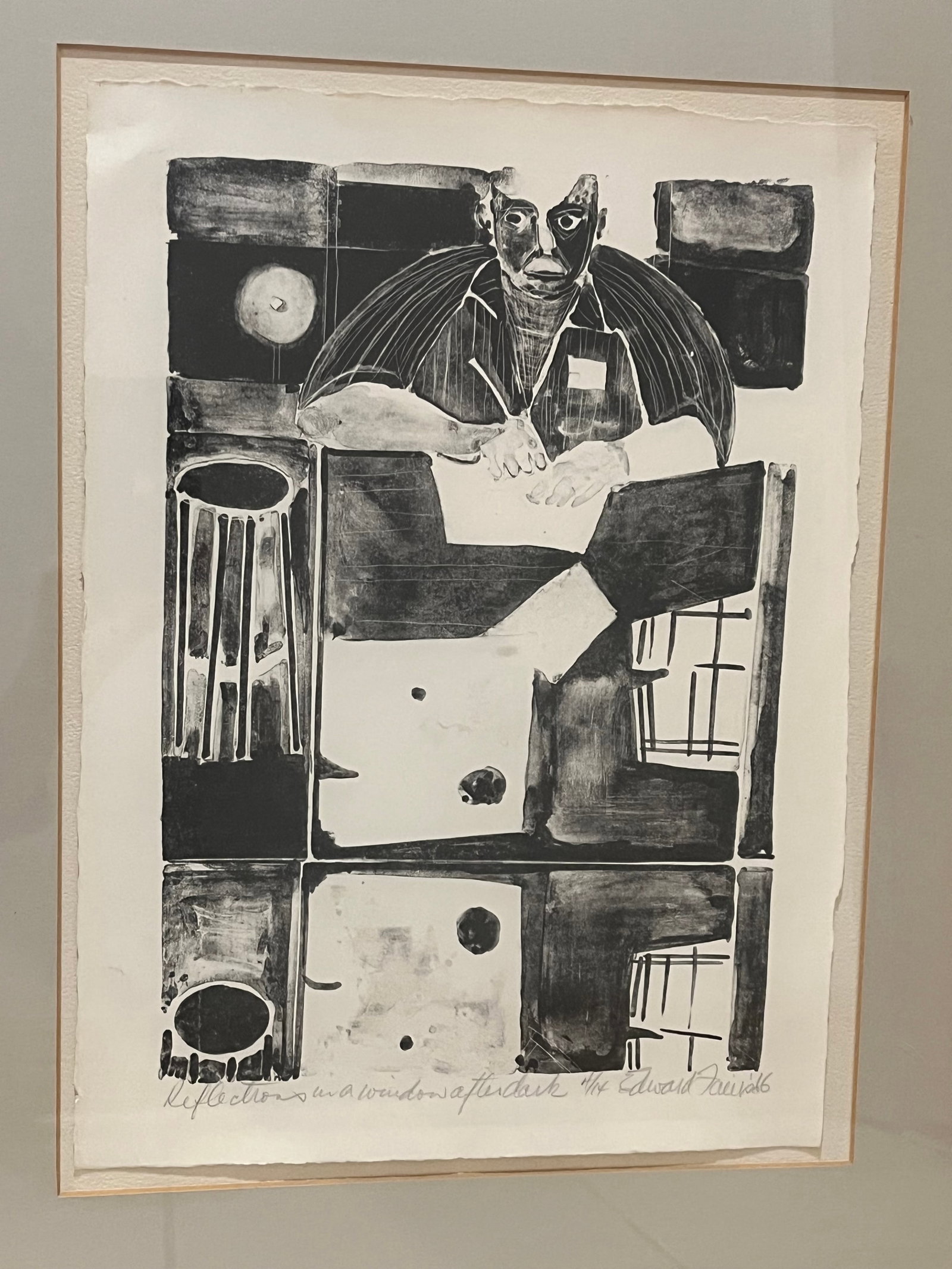 Ted Faiers Woodcut Print Dated 1966 - 7