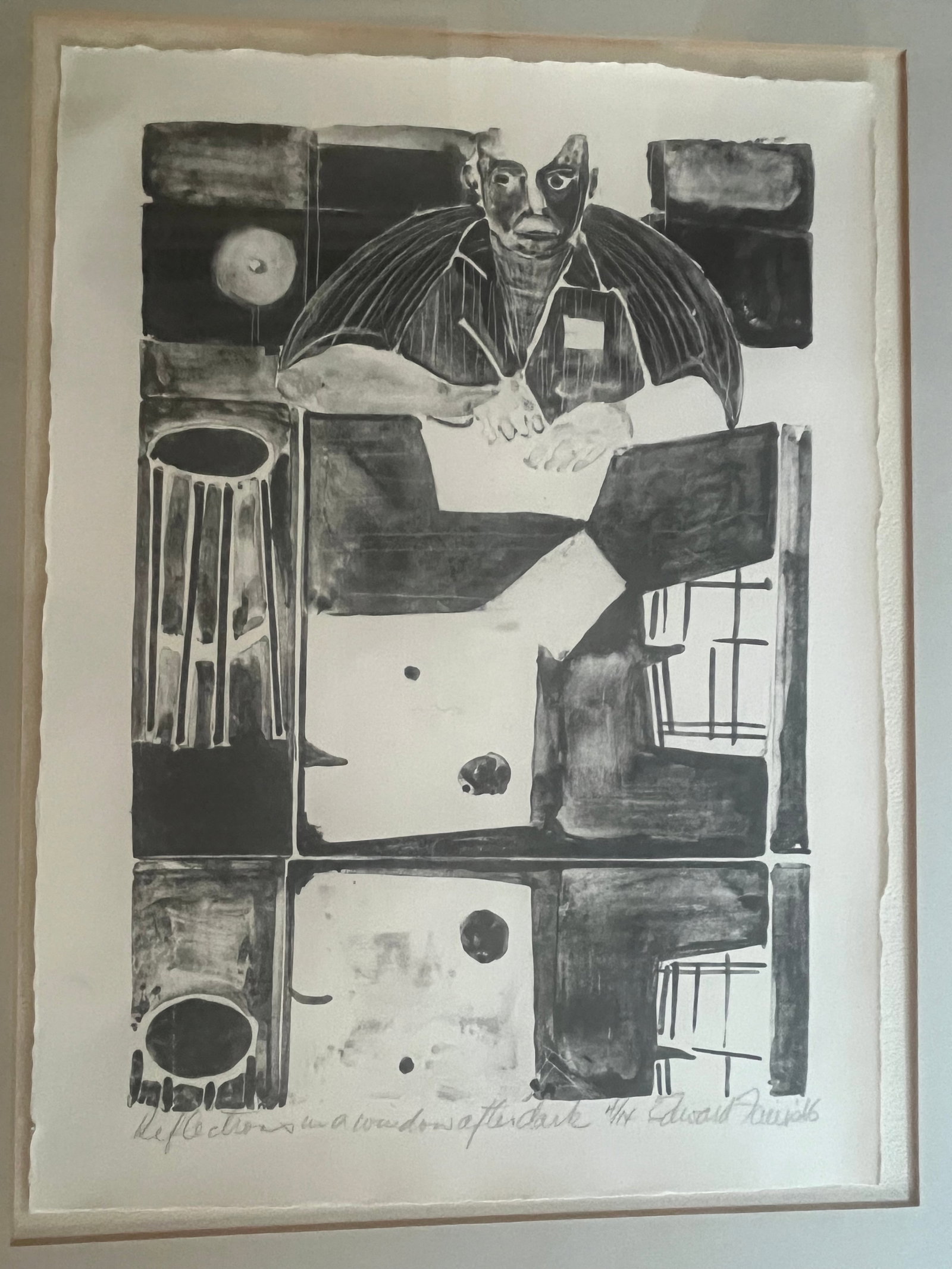 Ted Faiers Woodcut Print Dated 1966 - 9