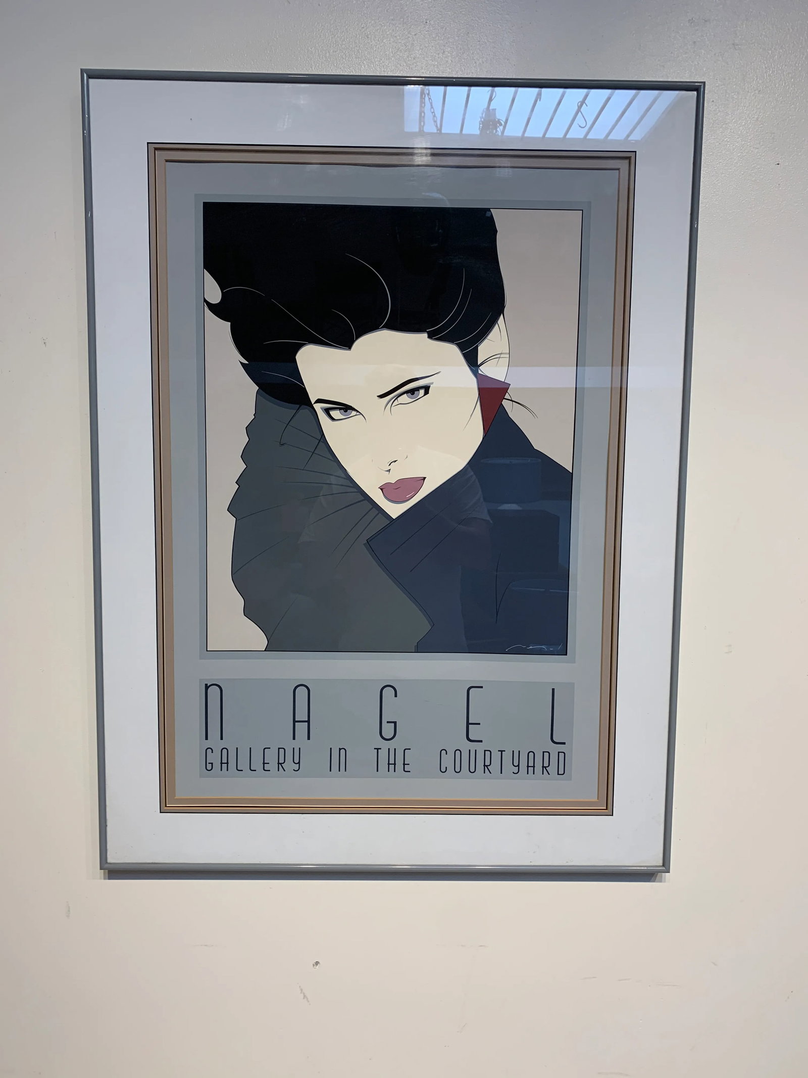 Patrick Nagel 1980s "Gallery in the Courtyard" Limited Edition Serigraph, Framed - 5