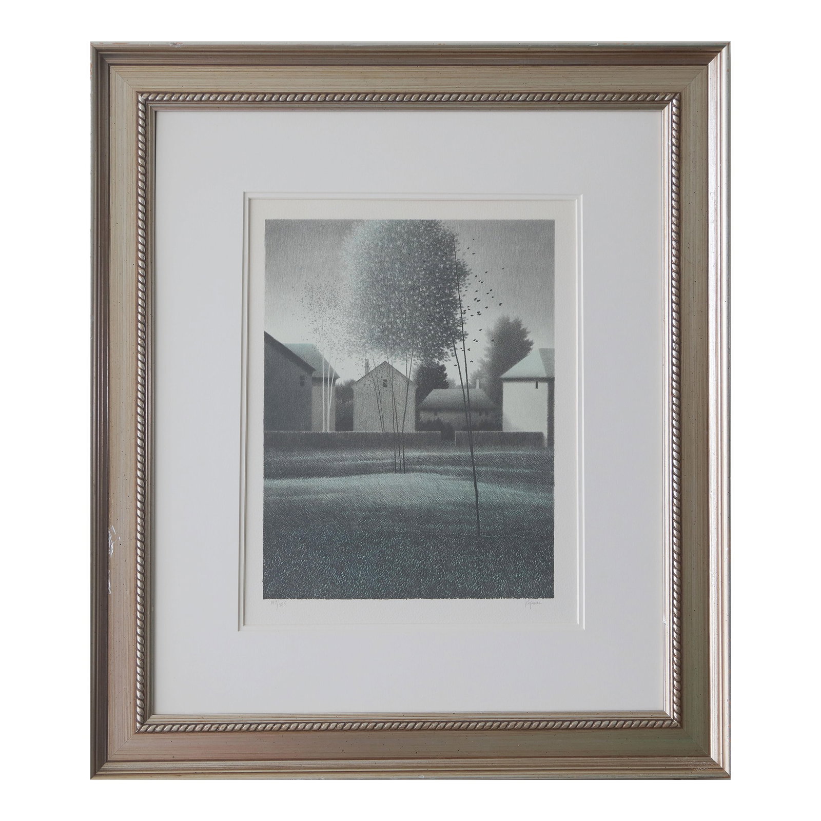 1990s Robert Kipniss Limited Edition Color Lithograph Titled "Approaching Town, Dawn" Signed Numbere: Robert Kipniss Limited Edition Color Lithograph Titled "Approaching Town, Dawn" Signed Numbered 147/275 Framed Size 22 x 25 Print size 10 x 13 Robert Kipniss is a distinguished American painter and pr