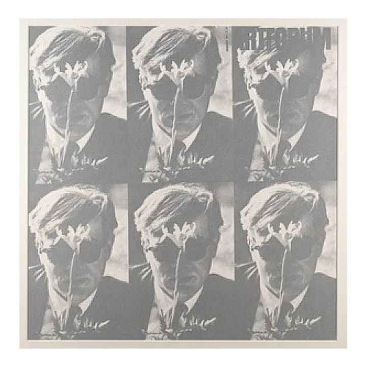 Mid 20th Century Dennis Hopper 1964 Art Forum-Andy Warhol (Light Silver Version) Color Variant Silks: 1964 Art Forum-Andy Warhol (Light Silver Version) Unique Color Variant, 1988 Original Serigraph (Silkscreen)-Unique Color Variant 36 1/4 * 35 1/2 in 92.1 * 90.2 cm 1964 Art Forum-Andy Warhol (Light Si