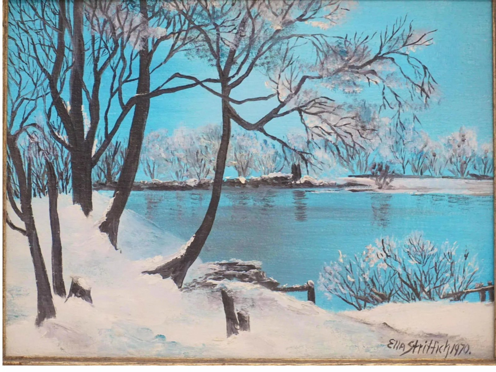1970 Ella Strittich Winter Landscape New York - 3