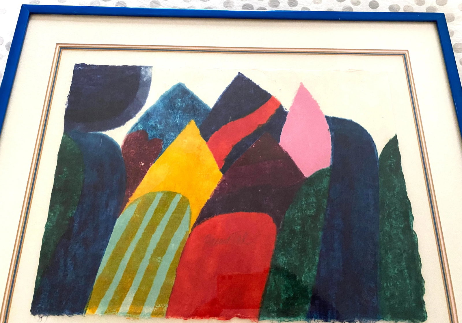 Original 1978 Carol Summers "Phewa Tal" Signed Color Woodcut 13/150, Framed - 5