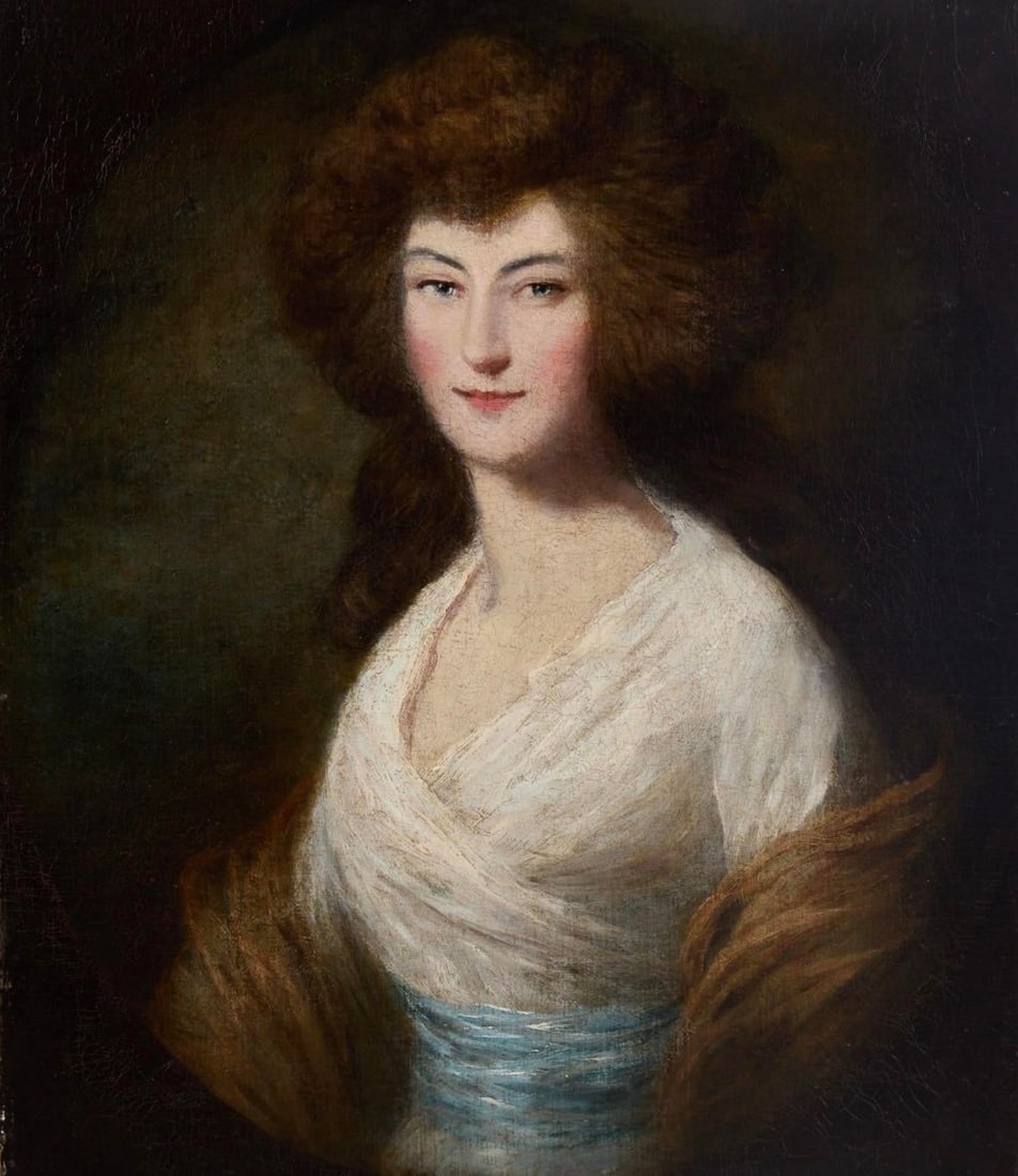 18th Century Portrait Painting of a Young Lady Attributed to Dupont Gainsborough, English - 2
