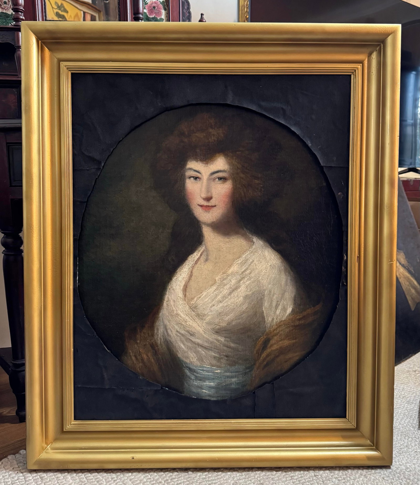 18th Century Portrait Painting of a Young Lady Attributed to Dupont Gainsborough, English - 3