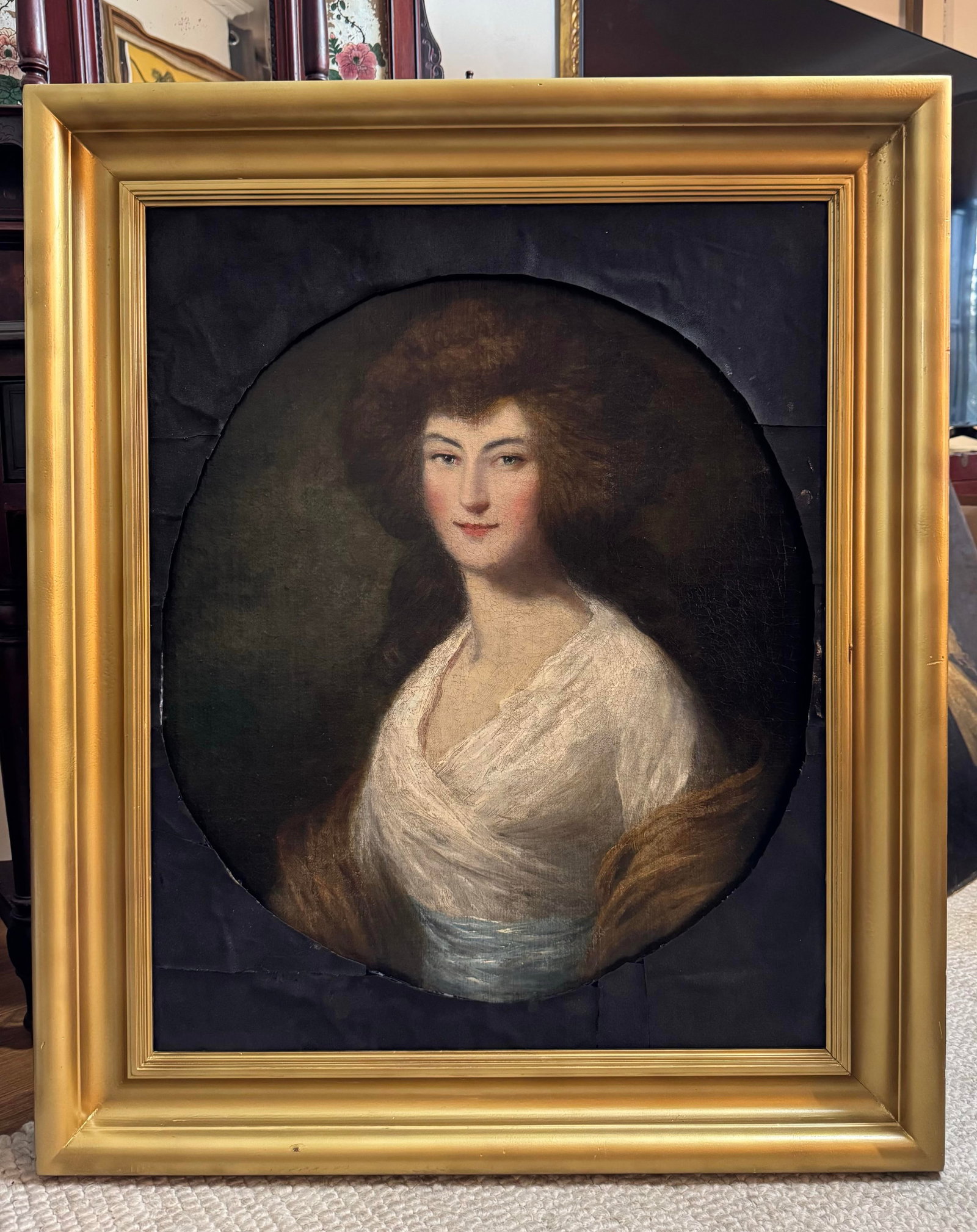18th Century Portrait Painting of a Young Lady Attributed to Dupont Gainsborough, English - 4
