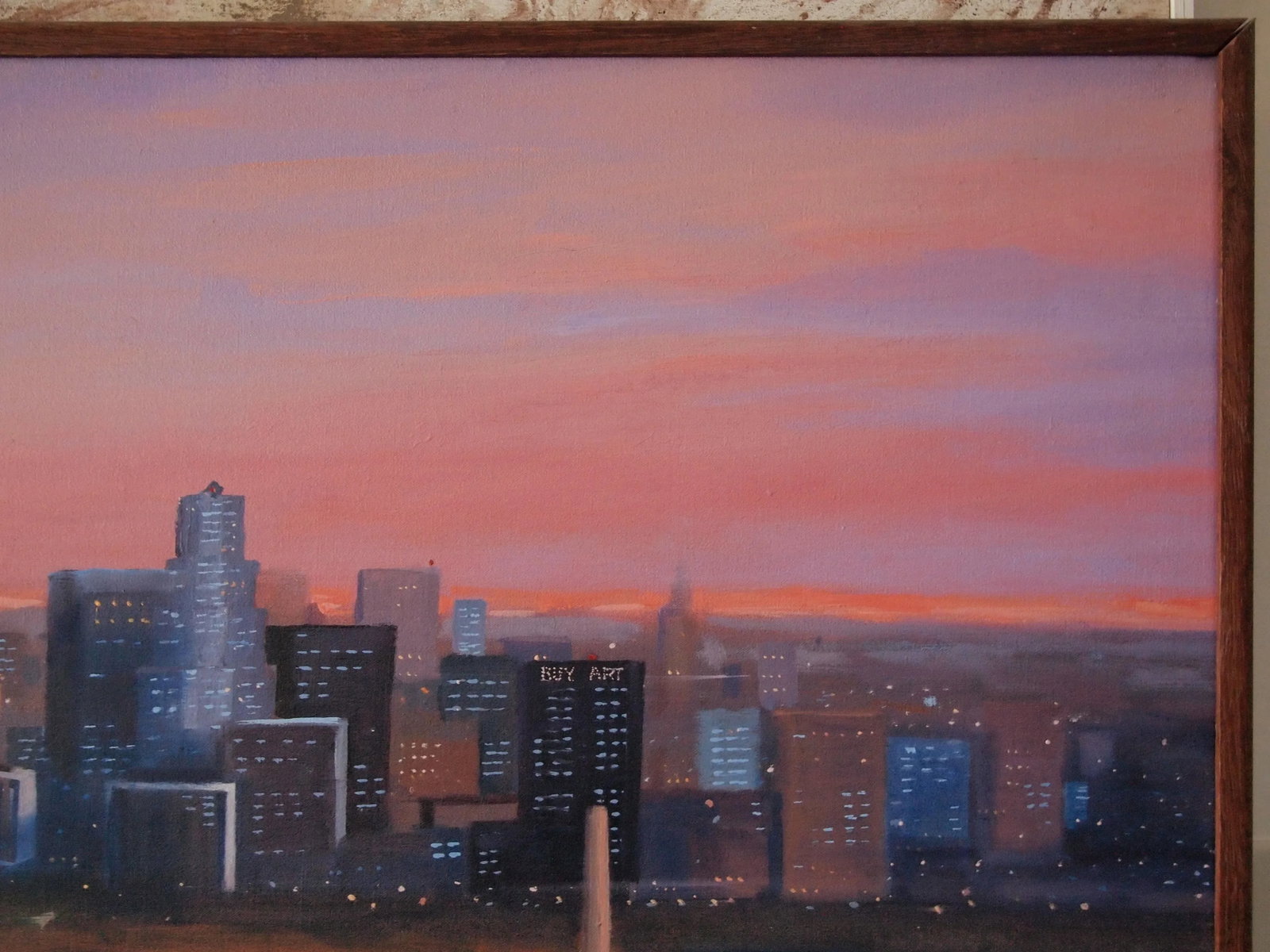 1990s Original John J. DeVlieger Philadelphia Cityscape Oil Painting, Framed - 6