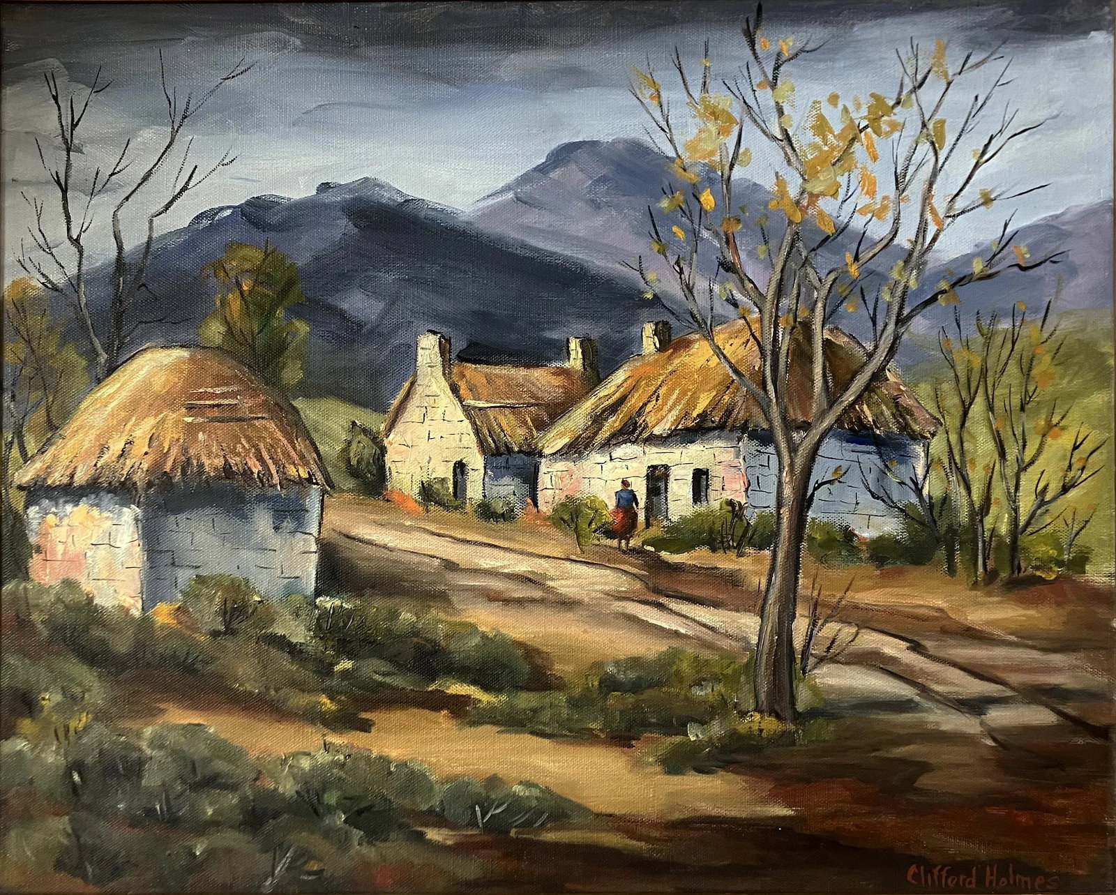 Mid 20th Century Bundalloch, Scotland Landscape Oil Painting by Clifford Holmes - 2