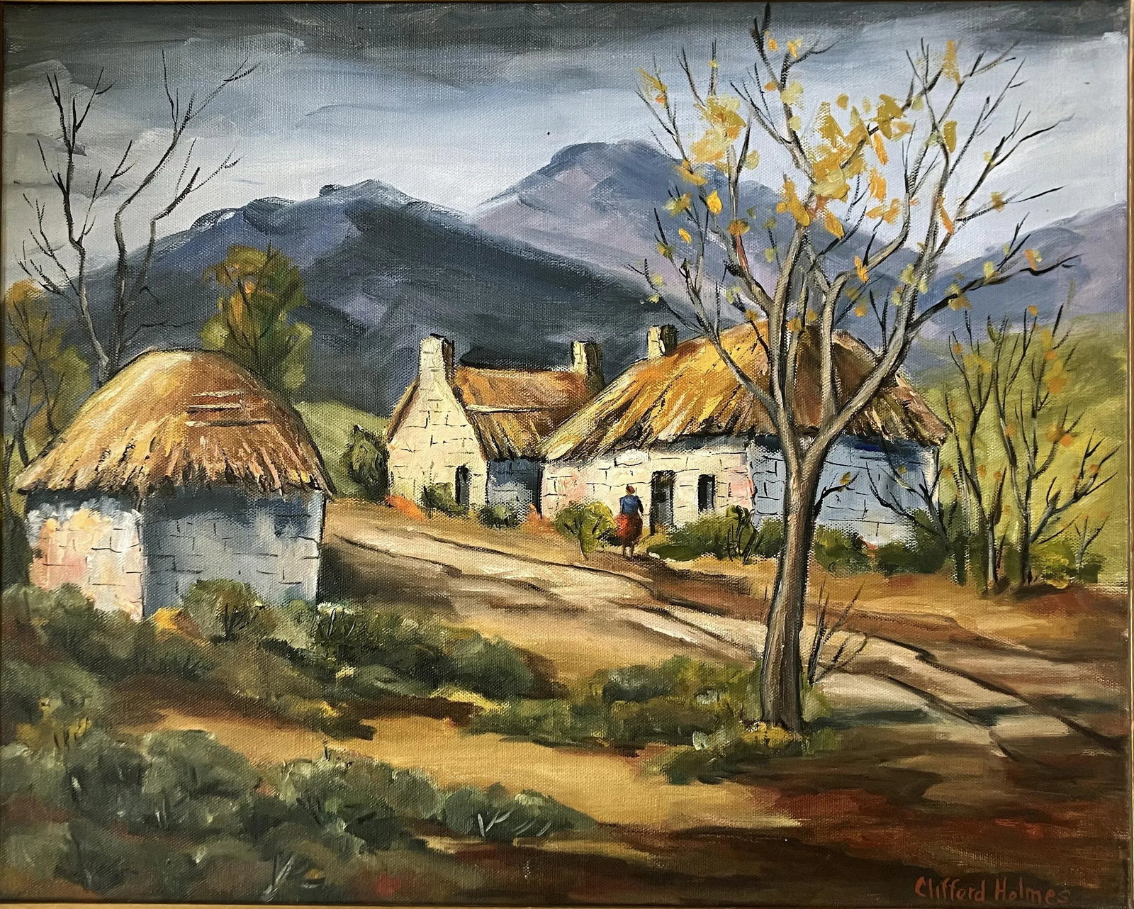 Mid 20th Century Bundalloch, Scotland Landscape Oil Painting by Clifford Holmes - 9