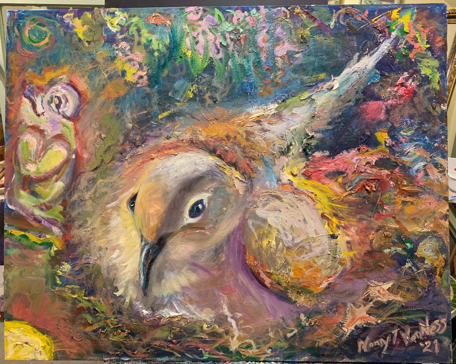 My Nest. Contemporary, Abstract, Oil Painting, by Van Ness - 2