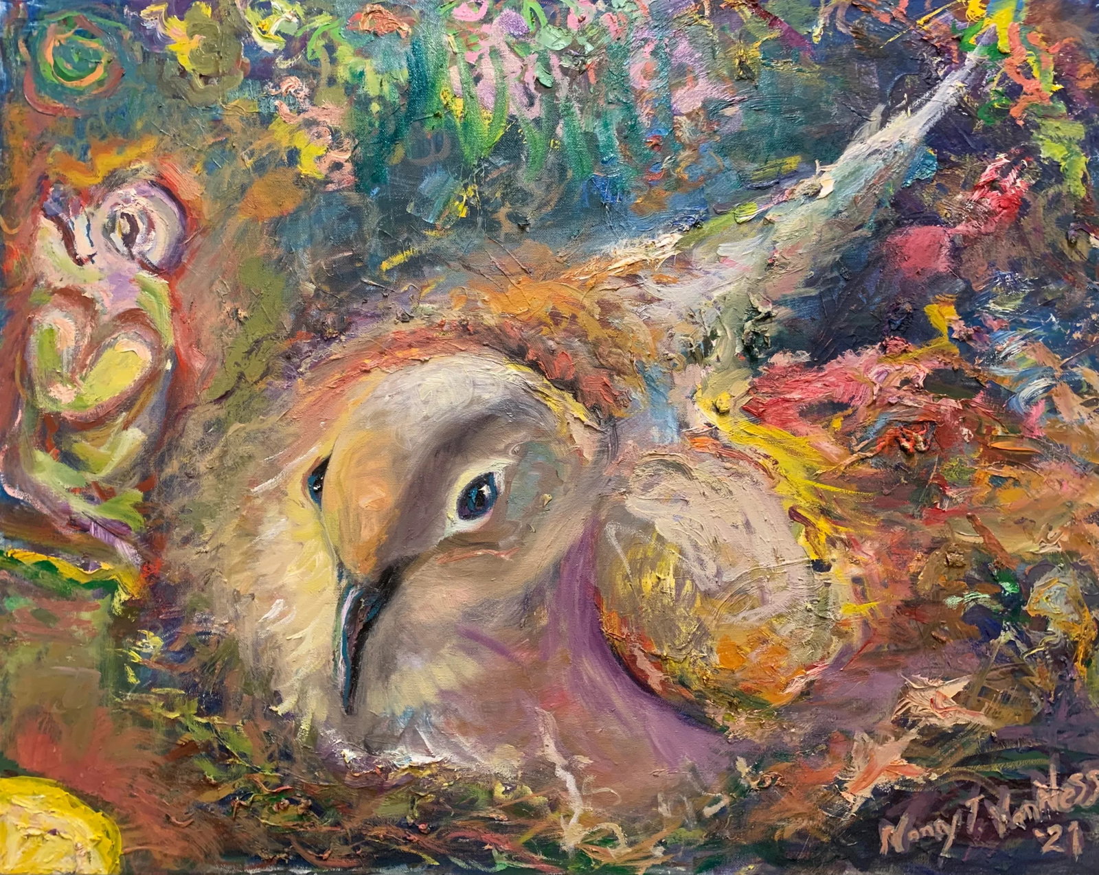 My Nest. Contemporary, Abstract, Oil Painting, by Van Ness - 3