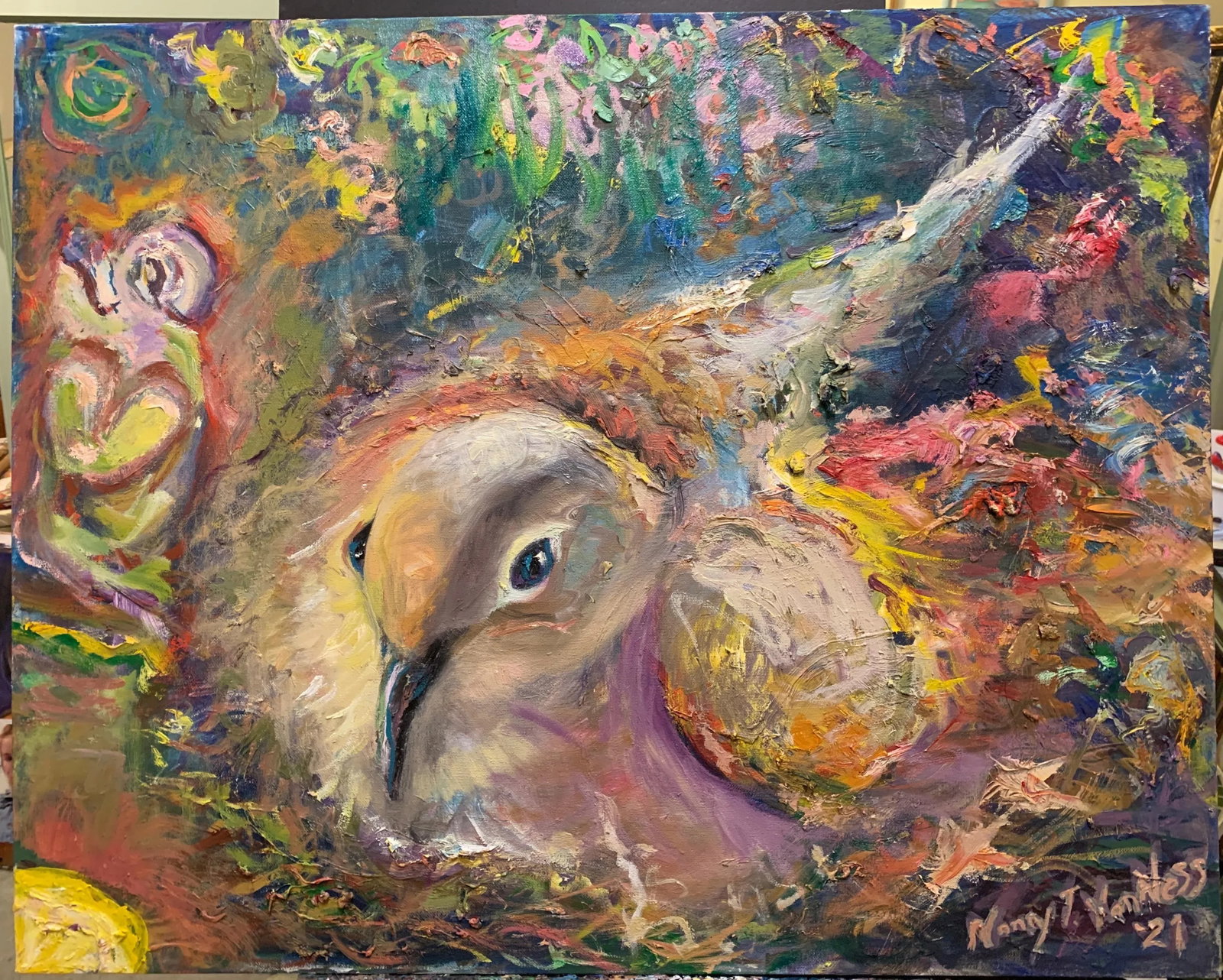 My Nest. Contemporary, Abstract, Oil Painting, by Van Ness - 4