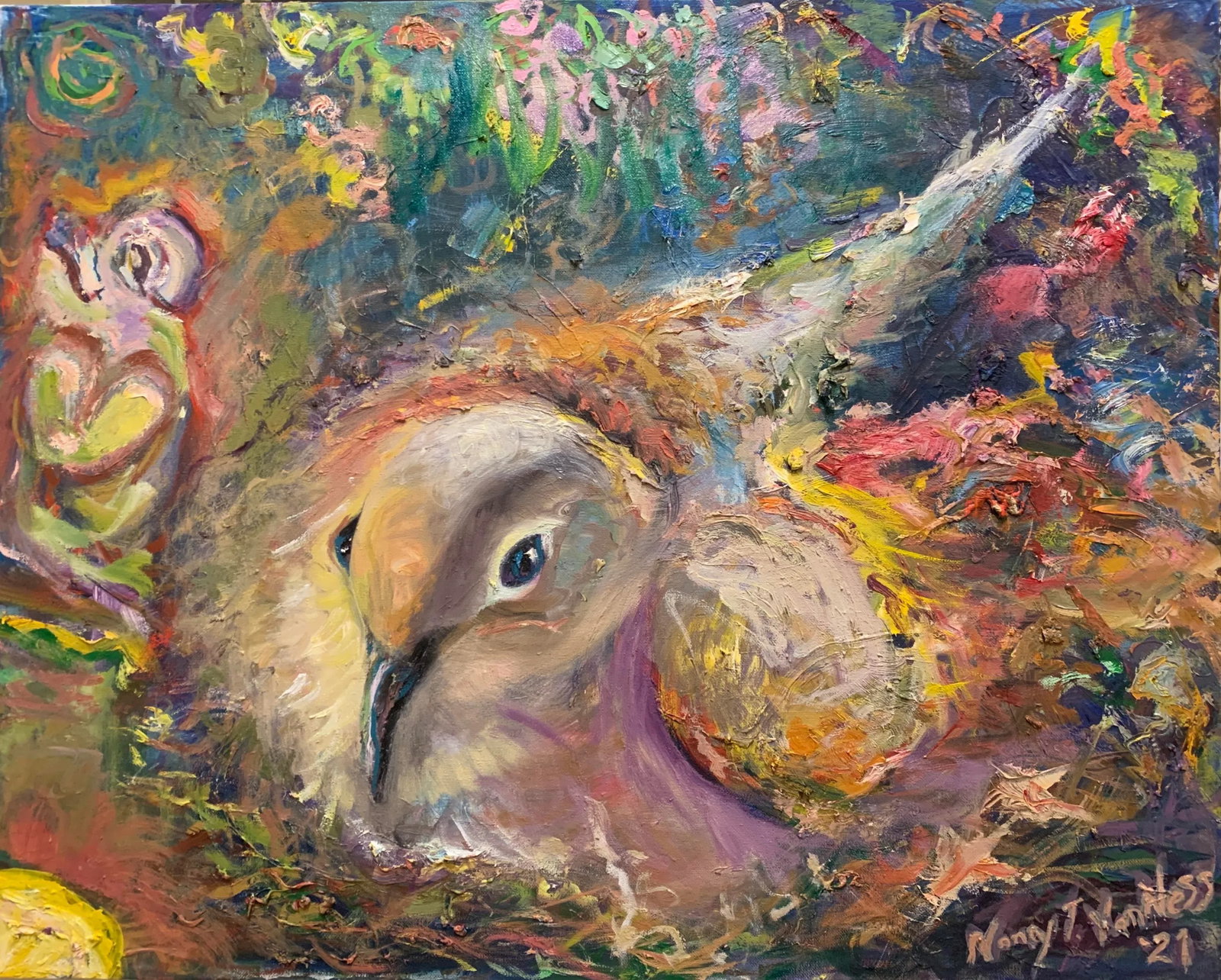 My Nest. Contemporary, Abstract, Oil Painting, by Van Ness - 5