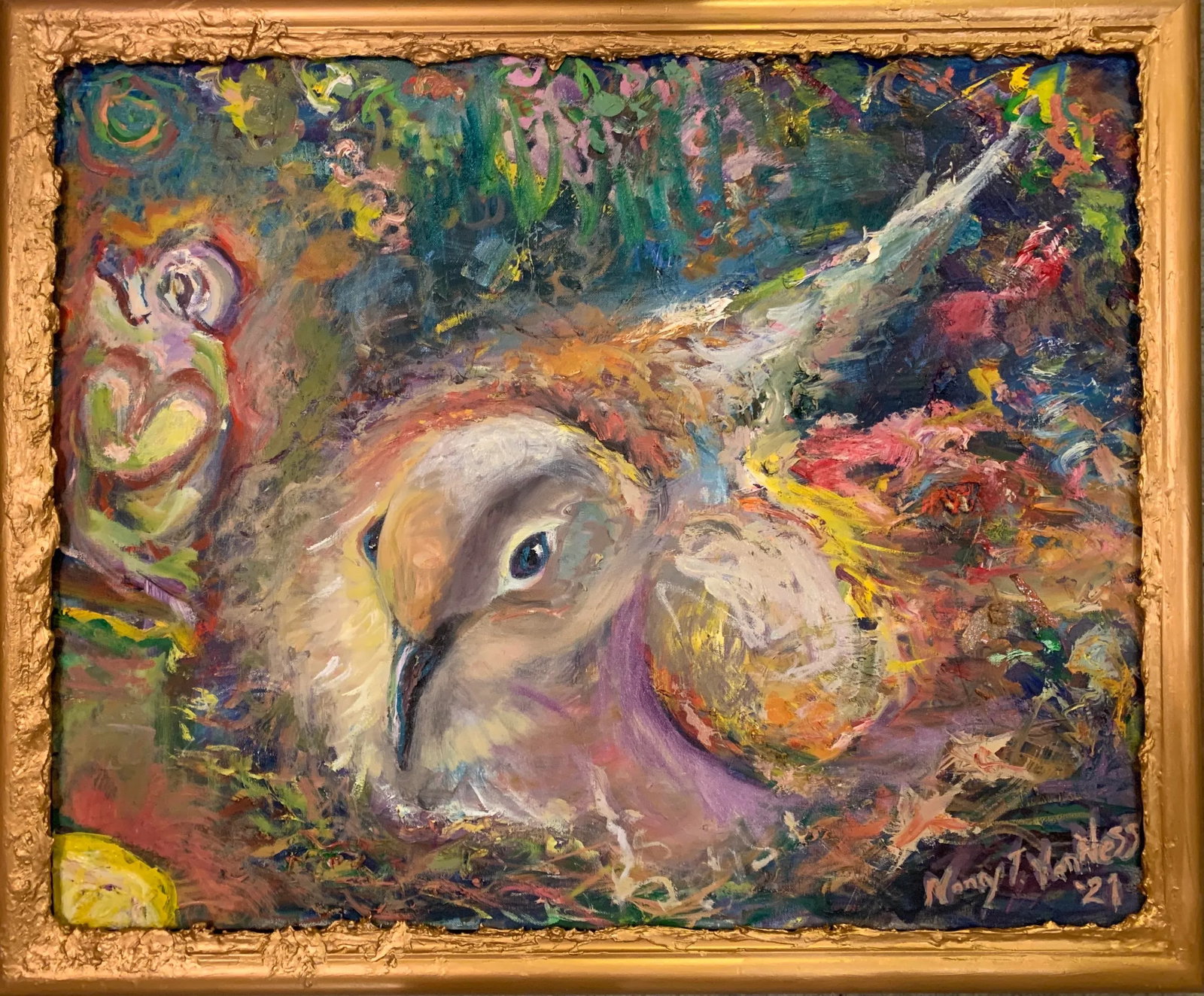 My Nest. Contemporary, Abstract, Oil Painting, by Van Ness - 6