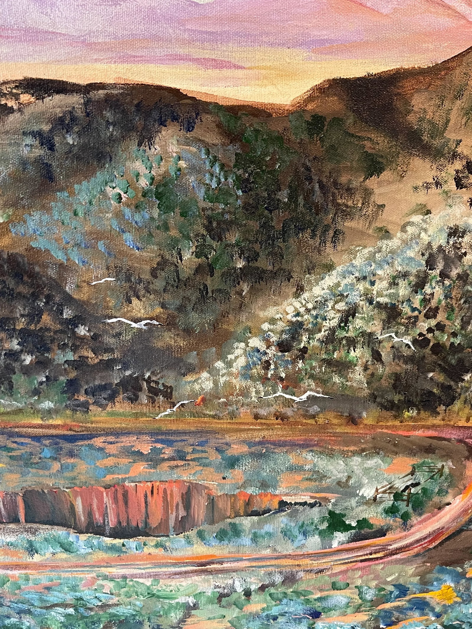 1960s American School Southwestern Landscape Signed Painting, Framed - 10