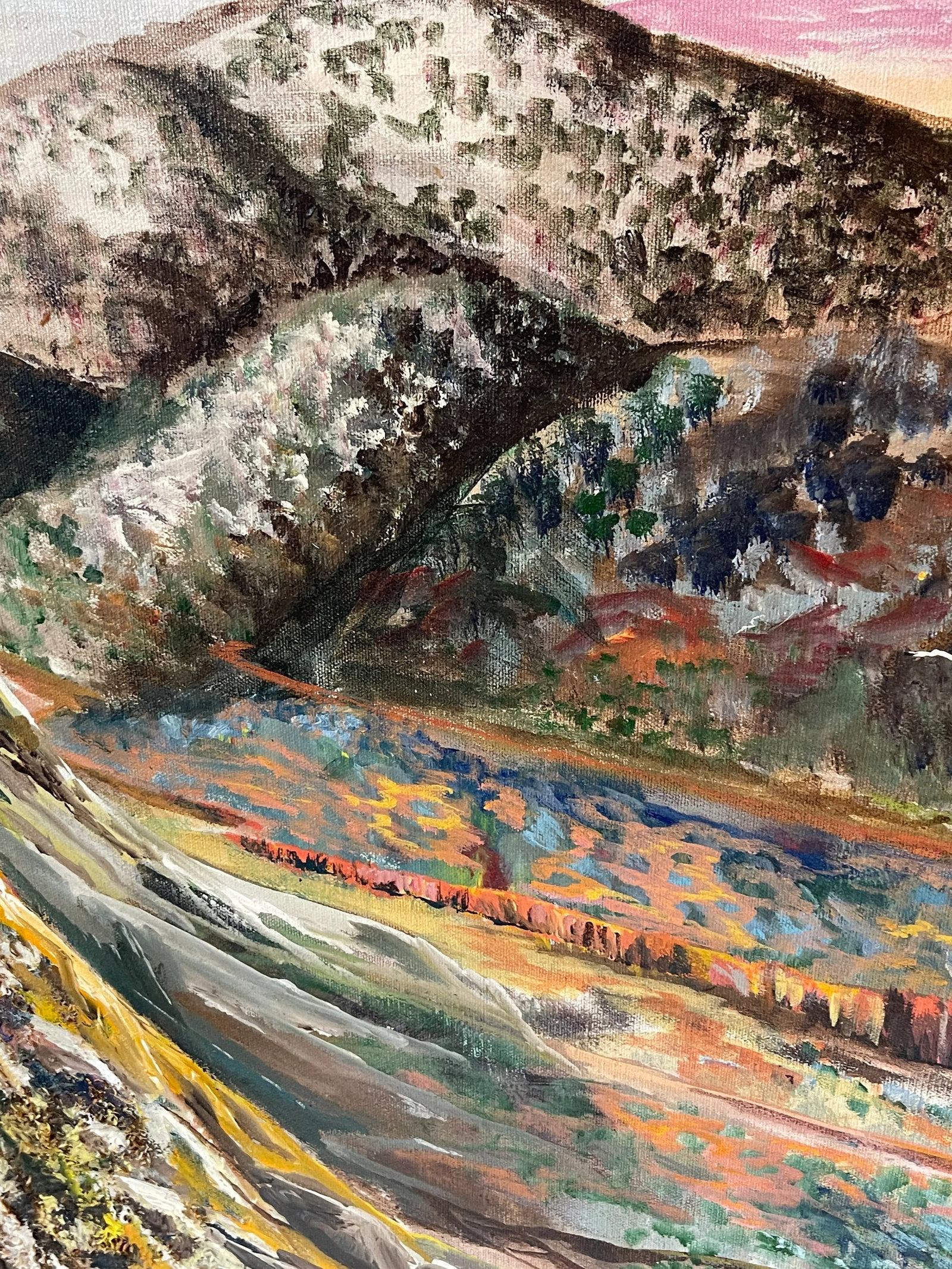 1960s American School Southwestern Landscape Signed Painting, Framed - 12