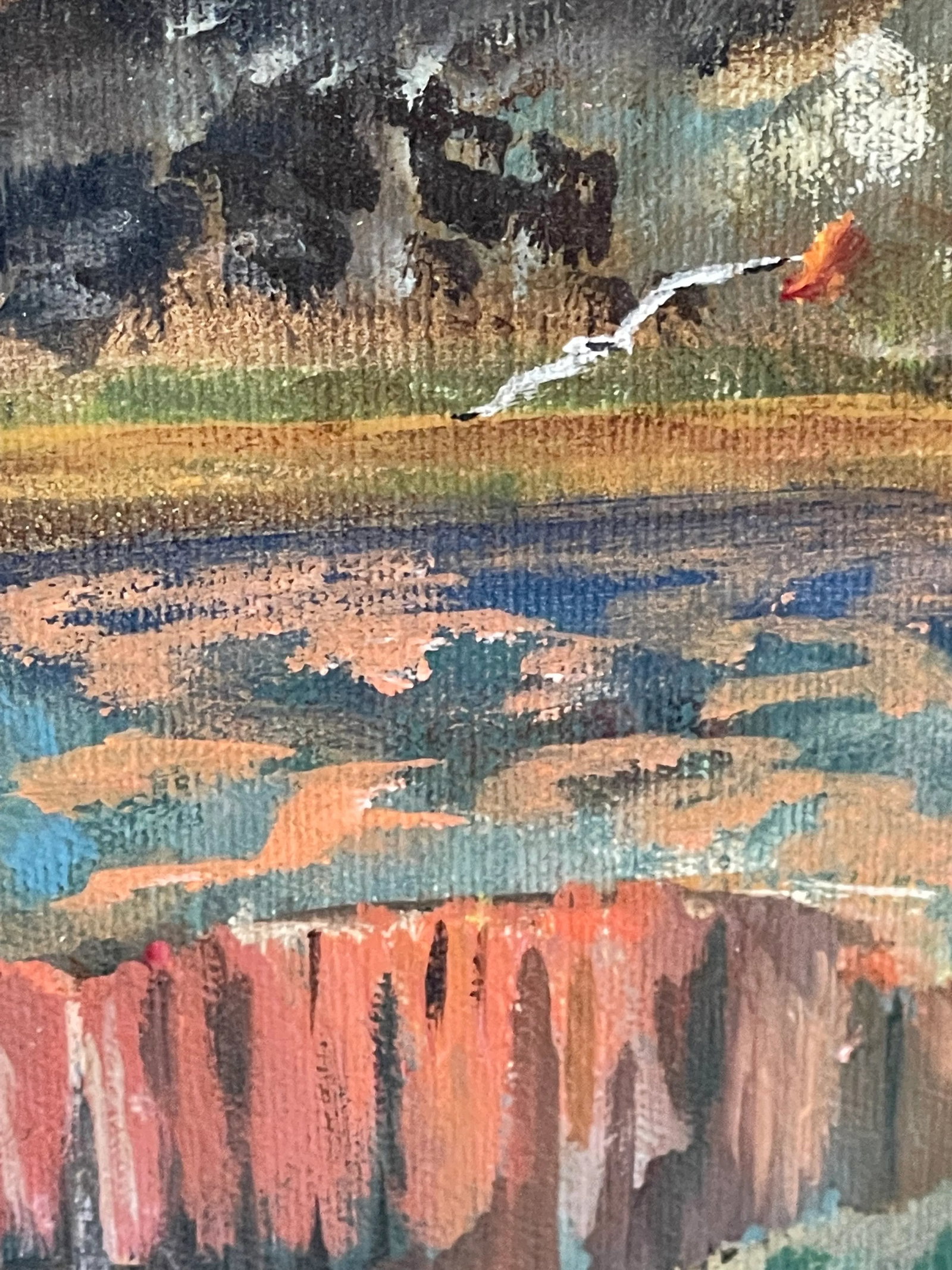 1960s American School Southwestern Landscape Signed Painting, Framed - 5
