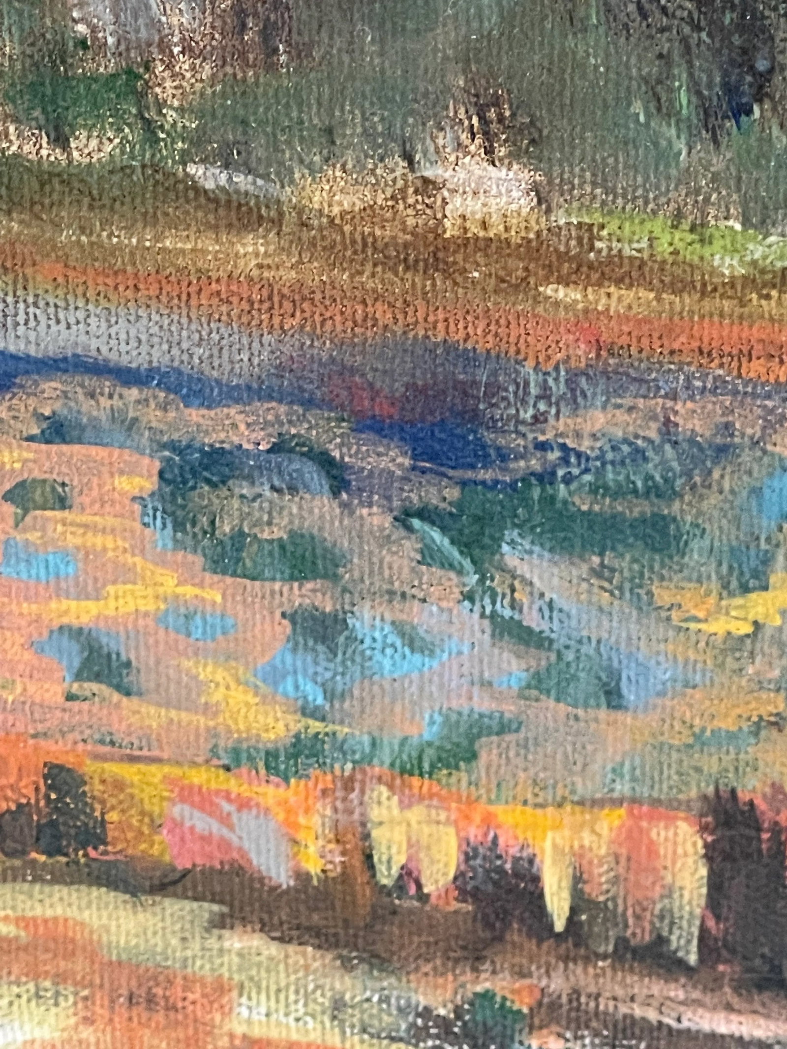 1960s American School Southwestern Landscape Signed Painting, Framed - 6
