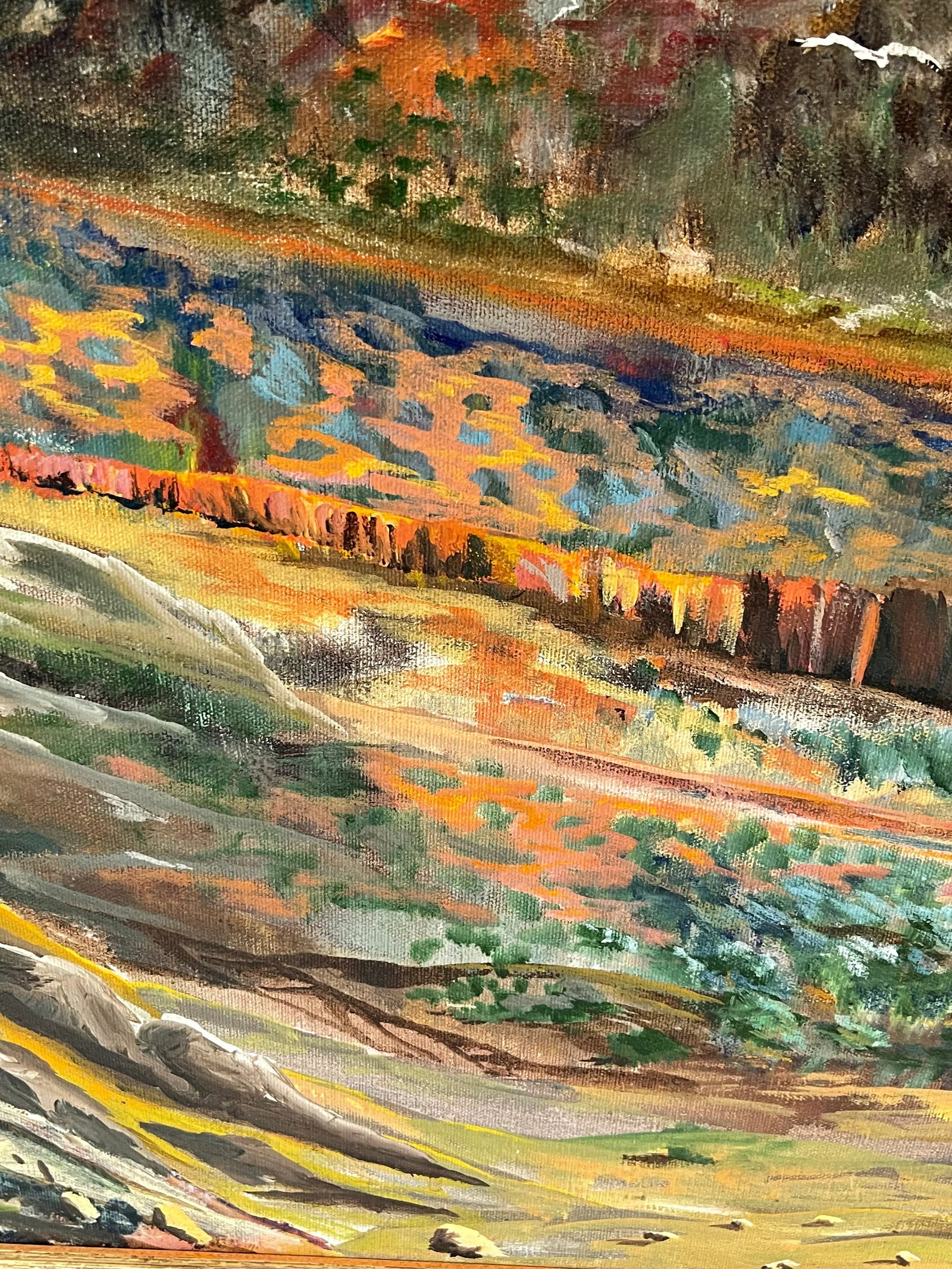 1960s American School Southwestern Landscape Signed Painting, Framed - 8