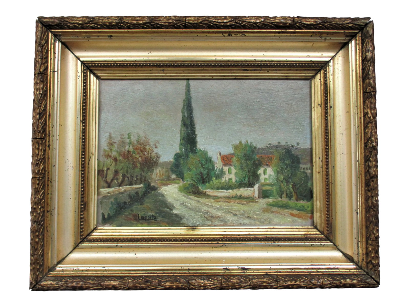 Mid 19th Century English Country House Scene Oil Painting Signed Laporte, Framed (1 of 10)