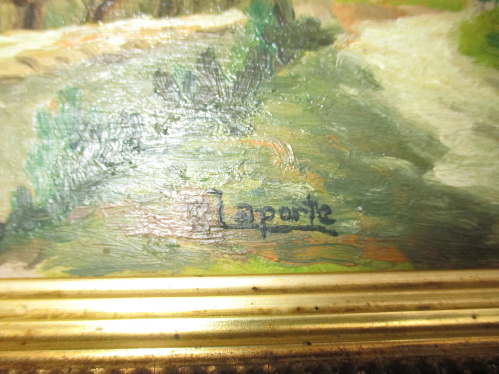 Mid 19th Century English Country House Scene Oil Painting Signed Laporte, Framed - 3