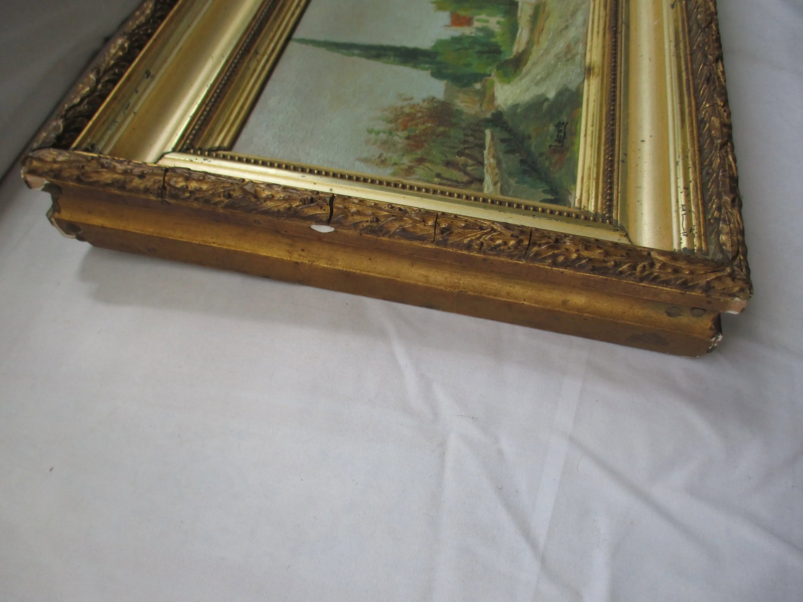 Mid 19th Century English Country House Scene Oil Painting Signed Laporte, Framed - 5