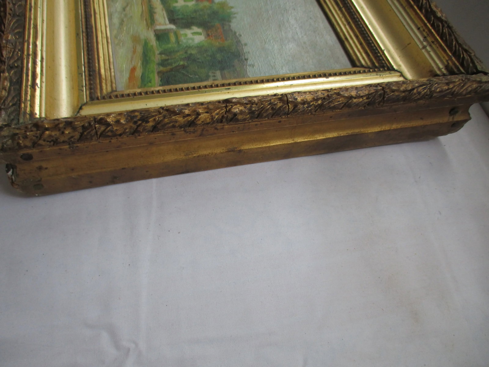 Mid 19th Century English Country House Scene Oil Painting Signed Laporte, Framed - 6