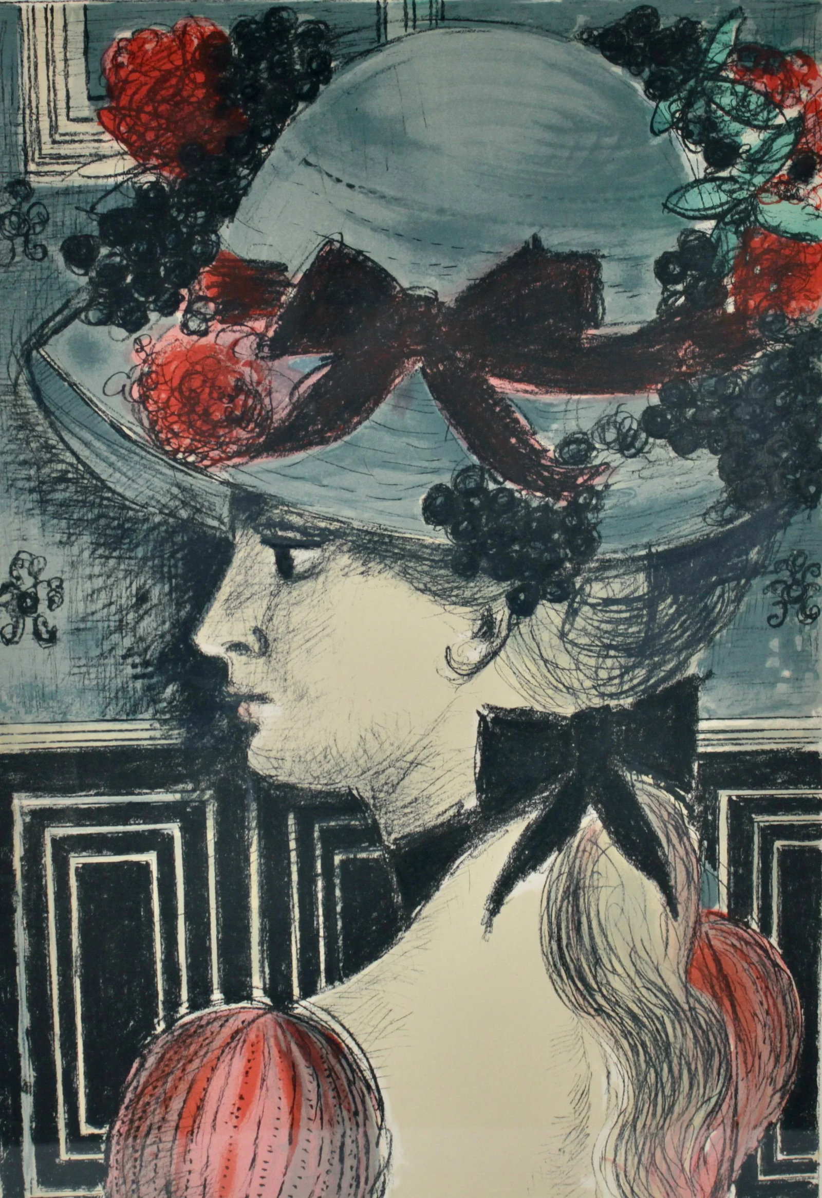 Paul Delvaux (1897-1994), Chapeau 1900, 25/75, Color Lithograph 1972 - 3