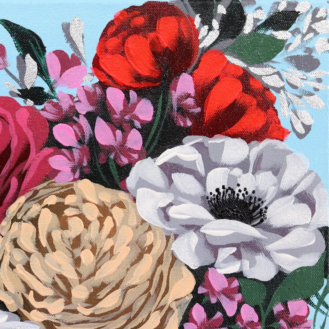 Tiana Contemporary Original Botanical Figurative Painting by Sally K - 3