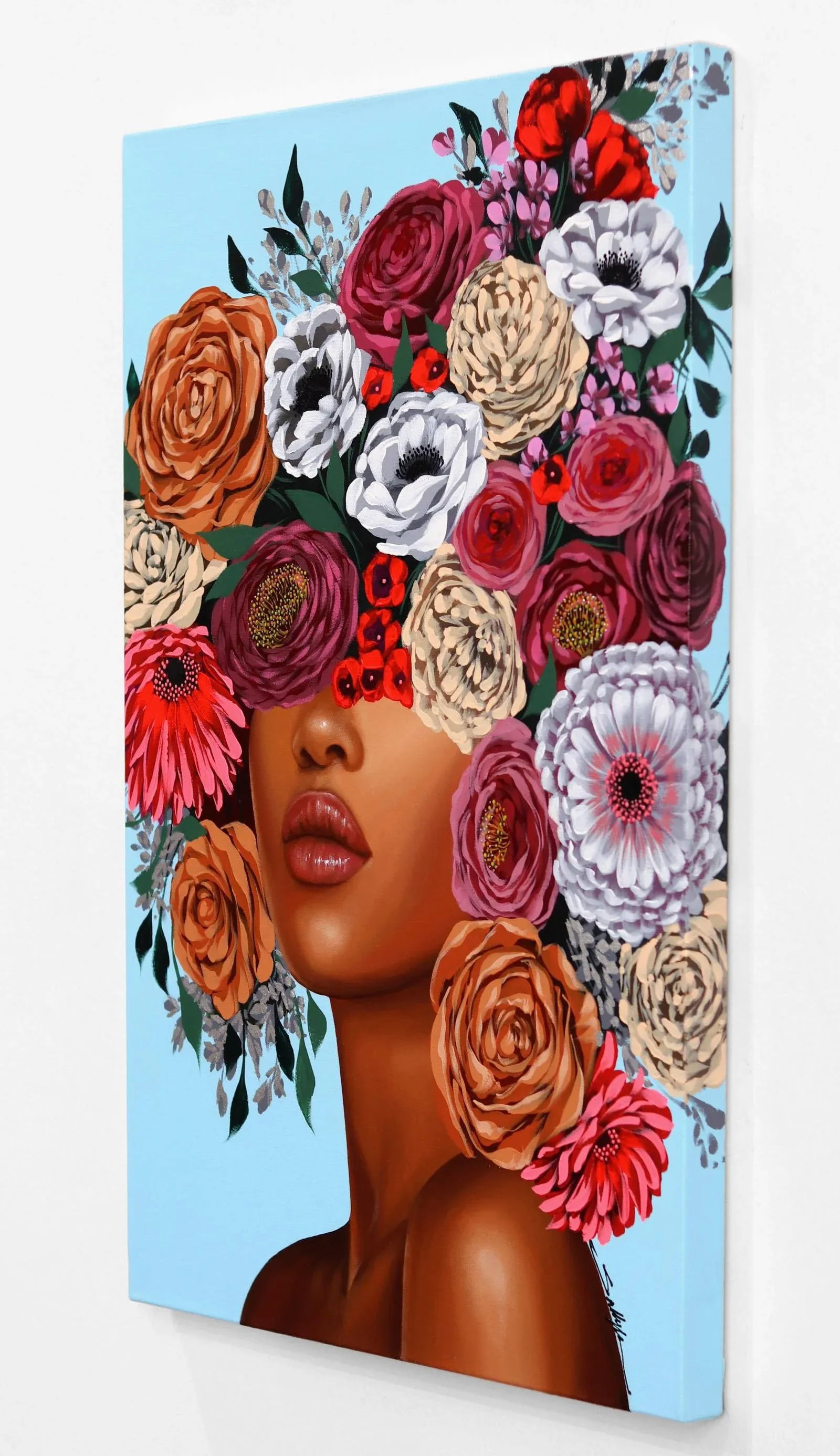 Tiana Contemporary Original Botanical Figurative Painting by Sally K - 6