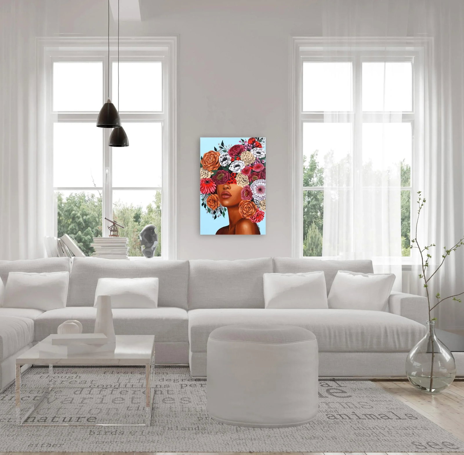 Tiana Contemporary Original Botanical Figurative Painting by Sally K - 7