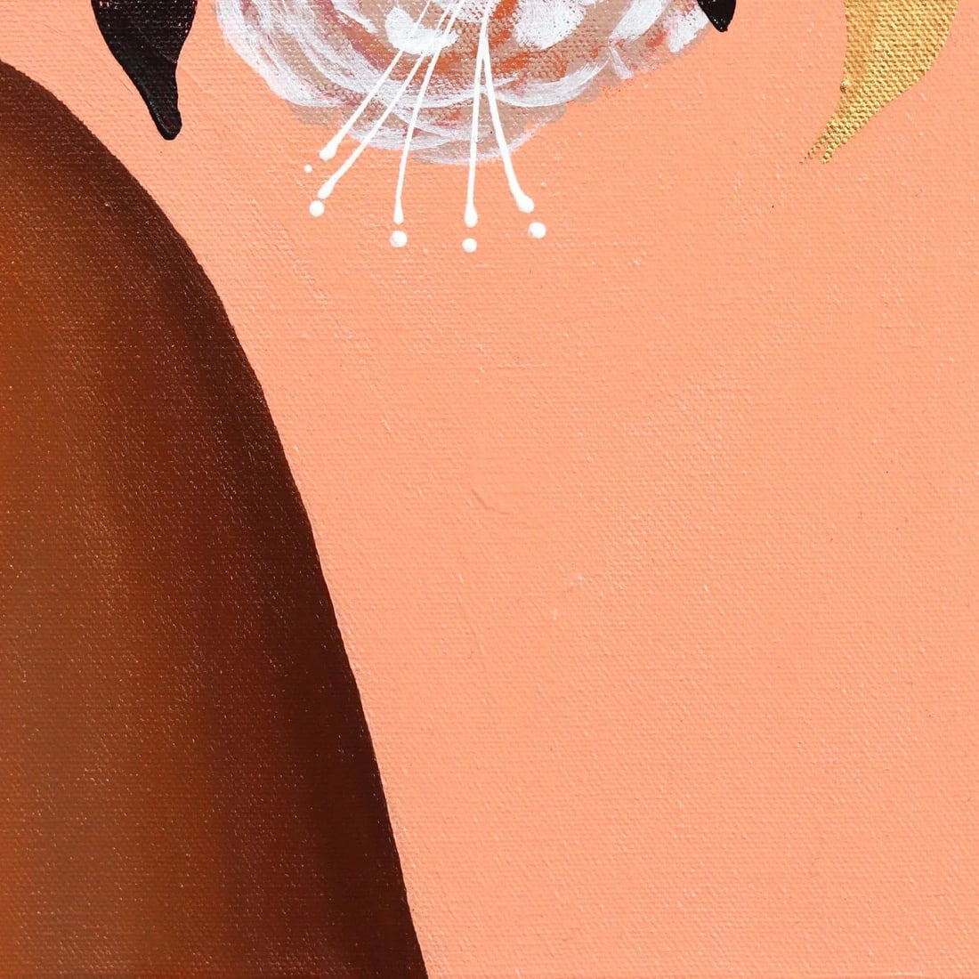 Sweet Melodies Contemporary Original Botanical Portrait Acrylic Painting by Sally K - 5
