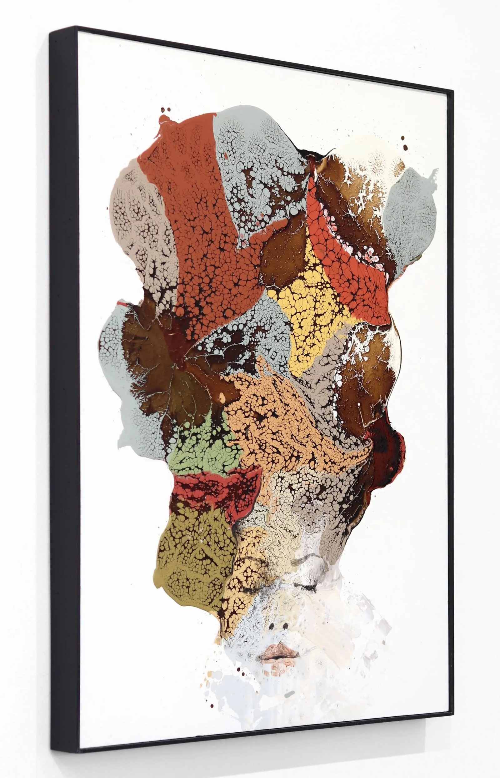 Inside Me Contemporary Surrealist Figurative Mixed-Media Painting by Alessandro Casetti, Framed - 7