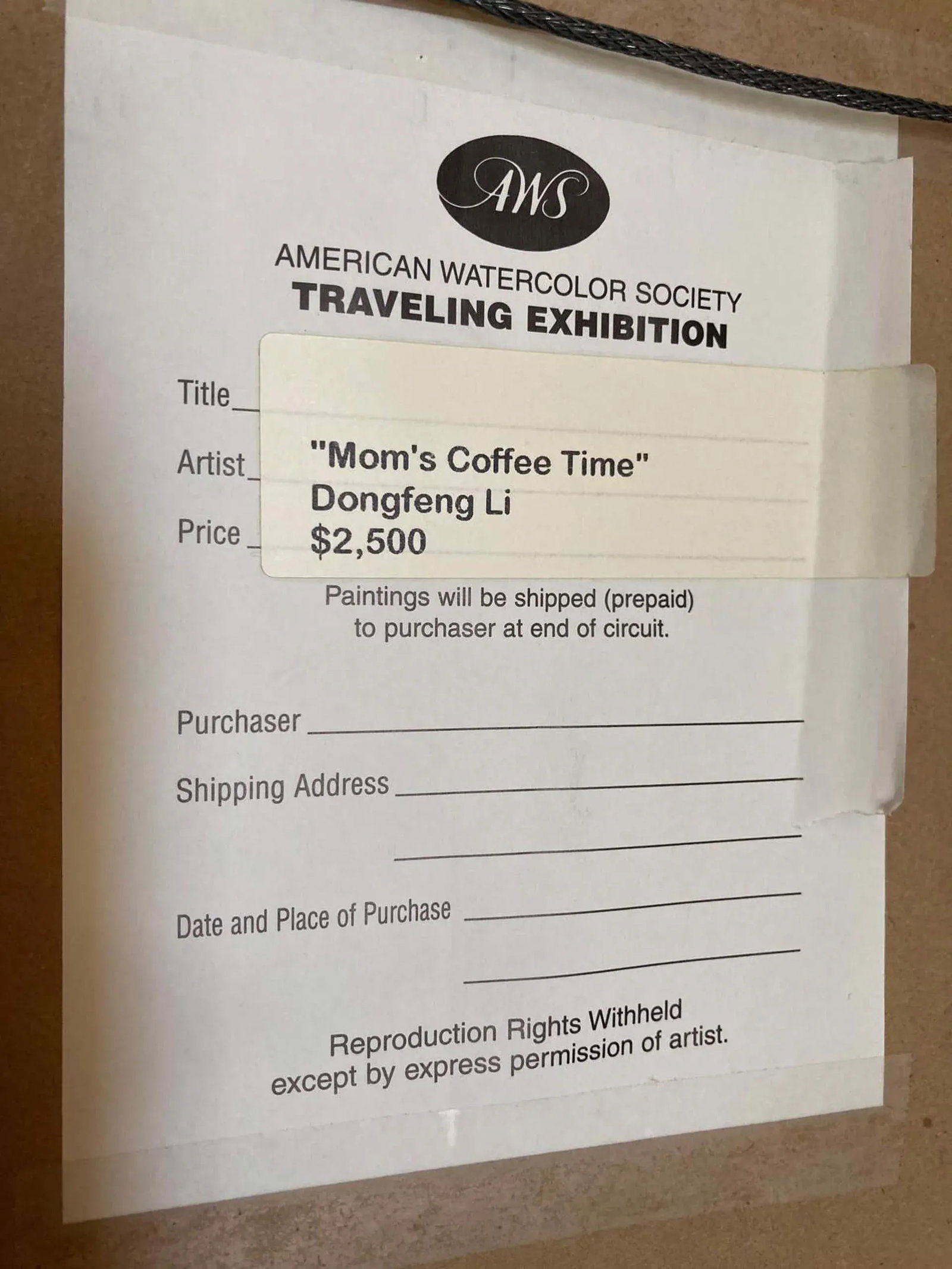 Mom's Coffee Time (Awcs Award Winner) Contemporary Watercolor Painting by Dongfeng Li, Framed - 4