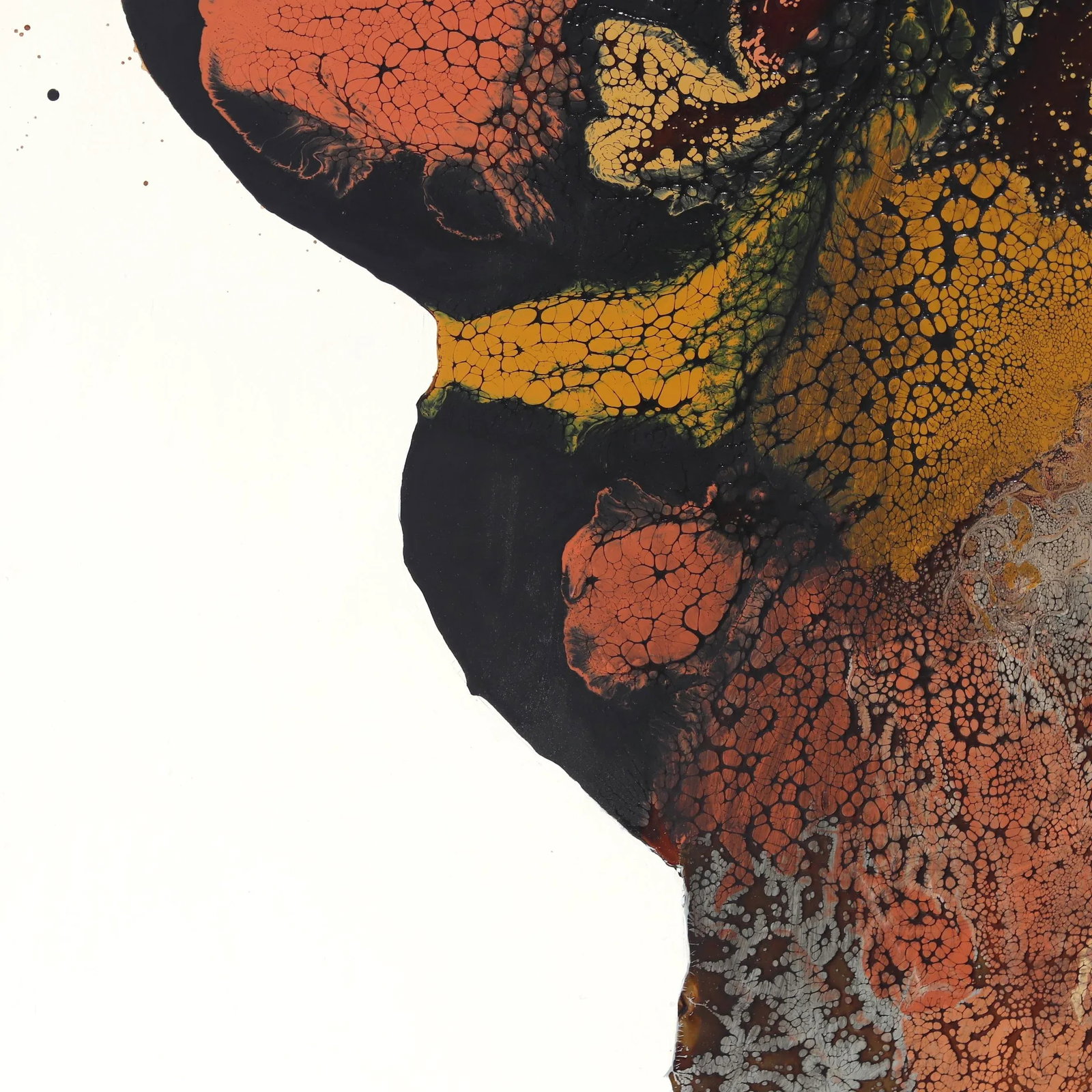 Looking Beyond Contemporary Original Abstract Portrait Mixed-Media Painting by Alessandro Casetti - 4