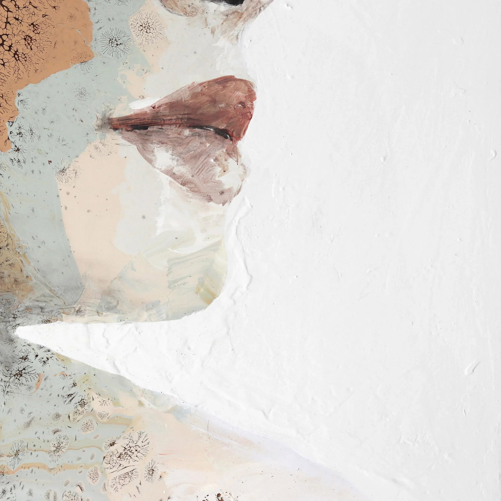 Looking Beyond Contemporary Original Abstract Portrait Mixed-Media Painting by Alessandro Casetti - 6