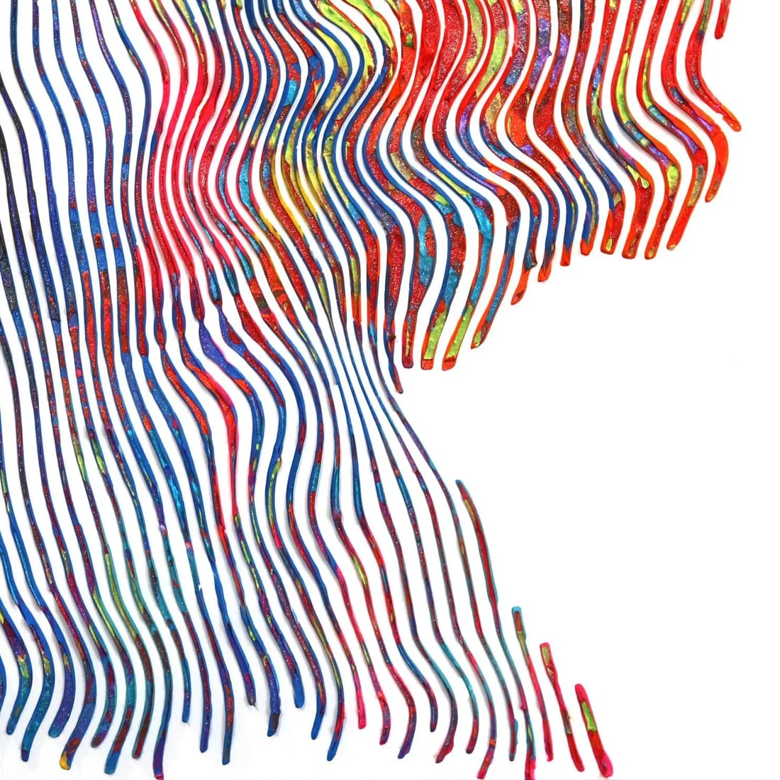 Marilyn Monroe the Smile Is Forever Original Op Art Pop Portrait Painting by Virginie Schroeder - 5