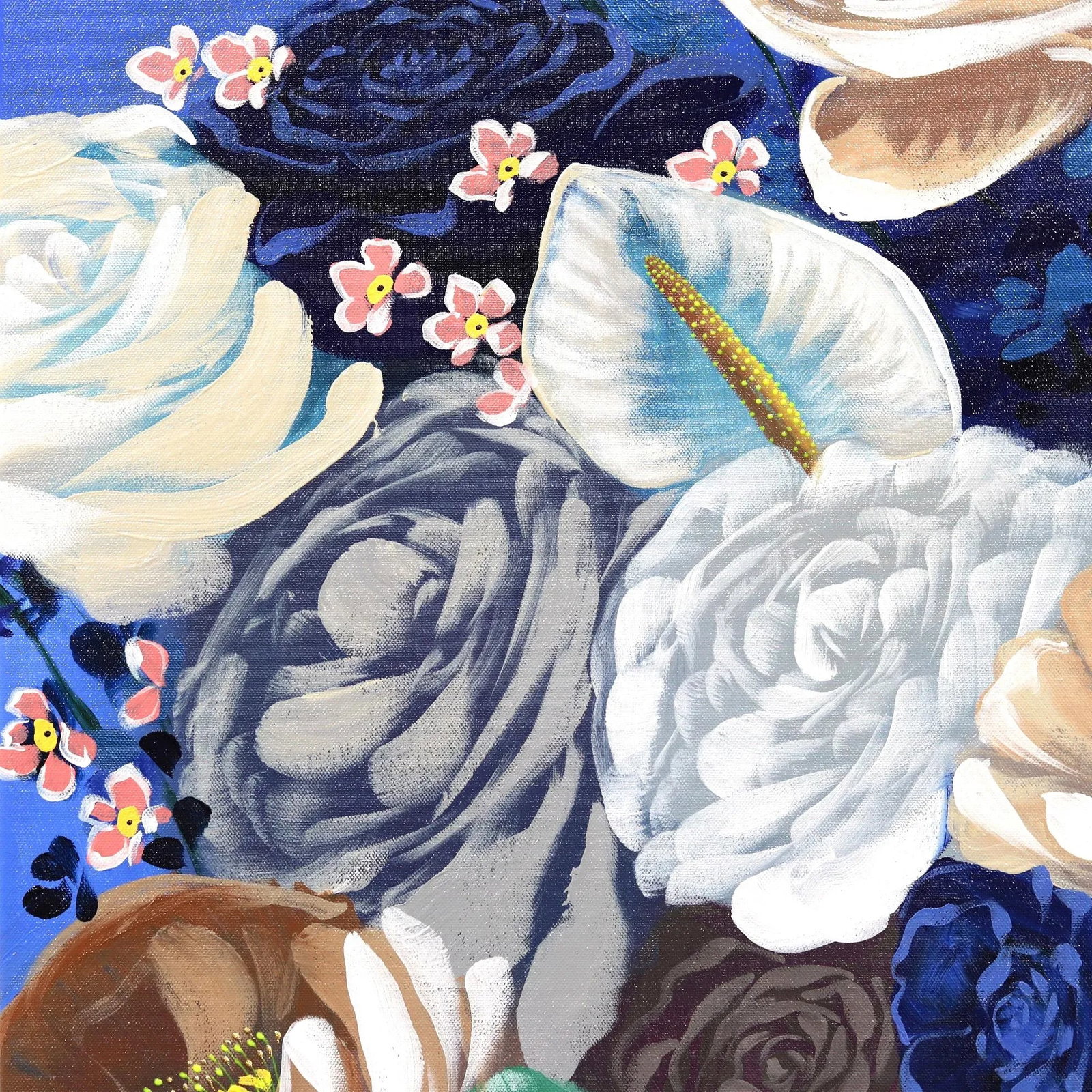Madison Contemporary Botanical Figurative Acrylic Painting by Sally K - 2