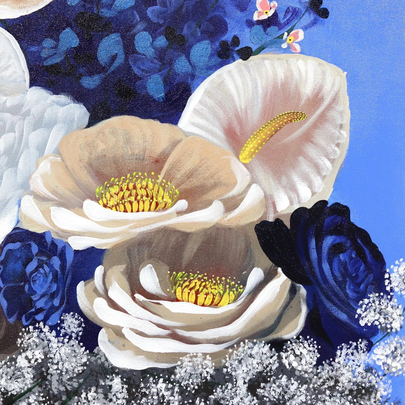 Madison Contemporary Botanical Figurative Acrylic Painting by Sally K - 3