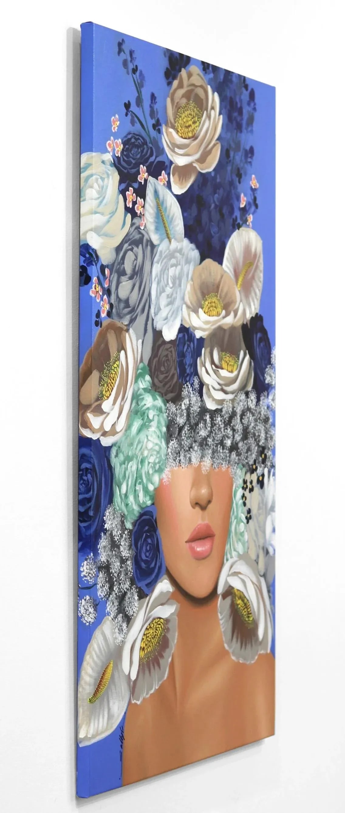 Madison Contemporary Botanical Figurative Acrylic Painting by Sally K - 6